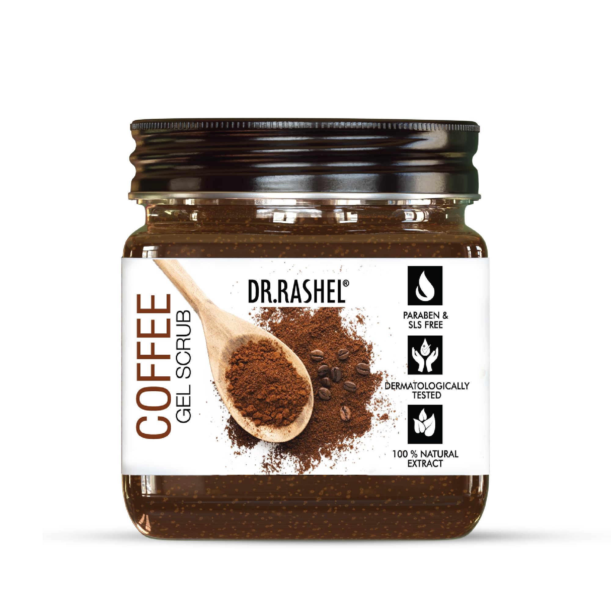 DR.RASHEL Coffee Gel Face & Body Scrub For Men and Women (380 Ml) | All Skin |Cleanser Scrub For Deep Exfoliation | Dead Skin Remover | Tan Removal | Blackhead Remover-image-34