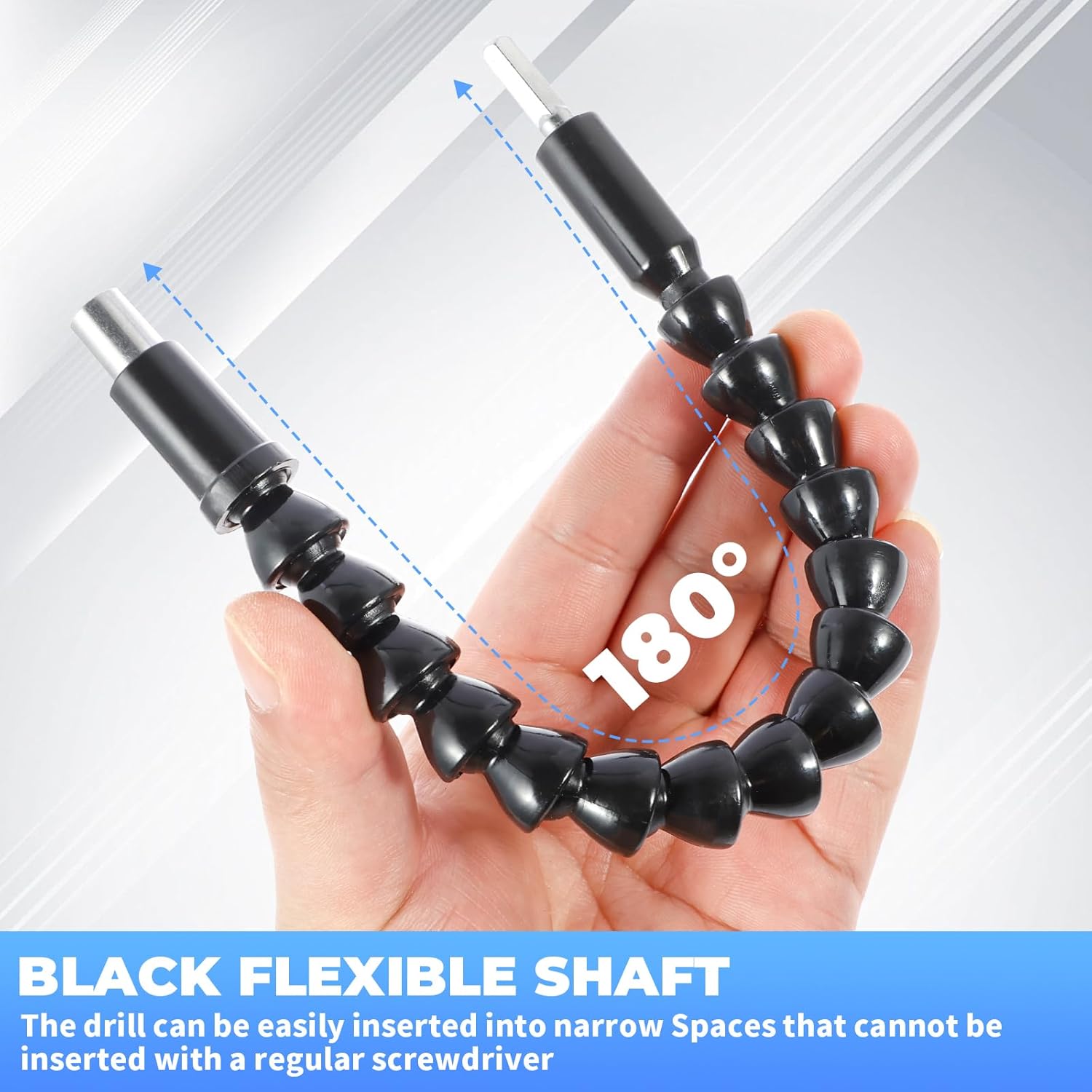 8Pcs 105 Degree Right Angle Drill Adapter Set Chrome Vanadium Steel 105° Right Angle Drill Attachment with Flexible Bit Extension and Bit Corner Tool Screw Hub for Tight Space(2 Set)