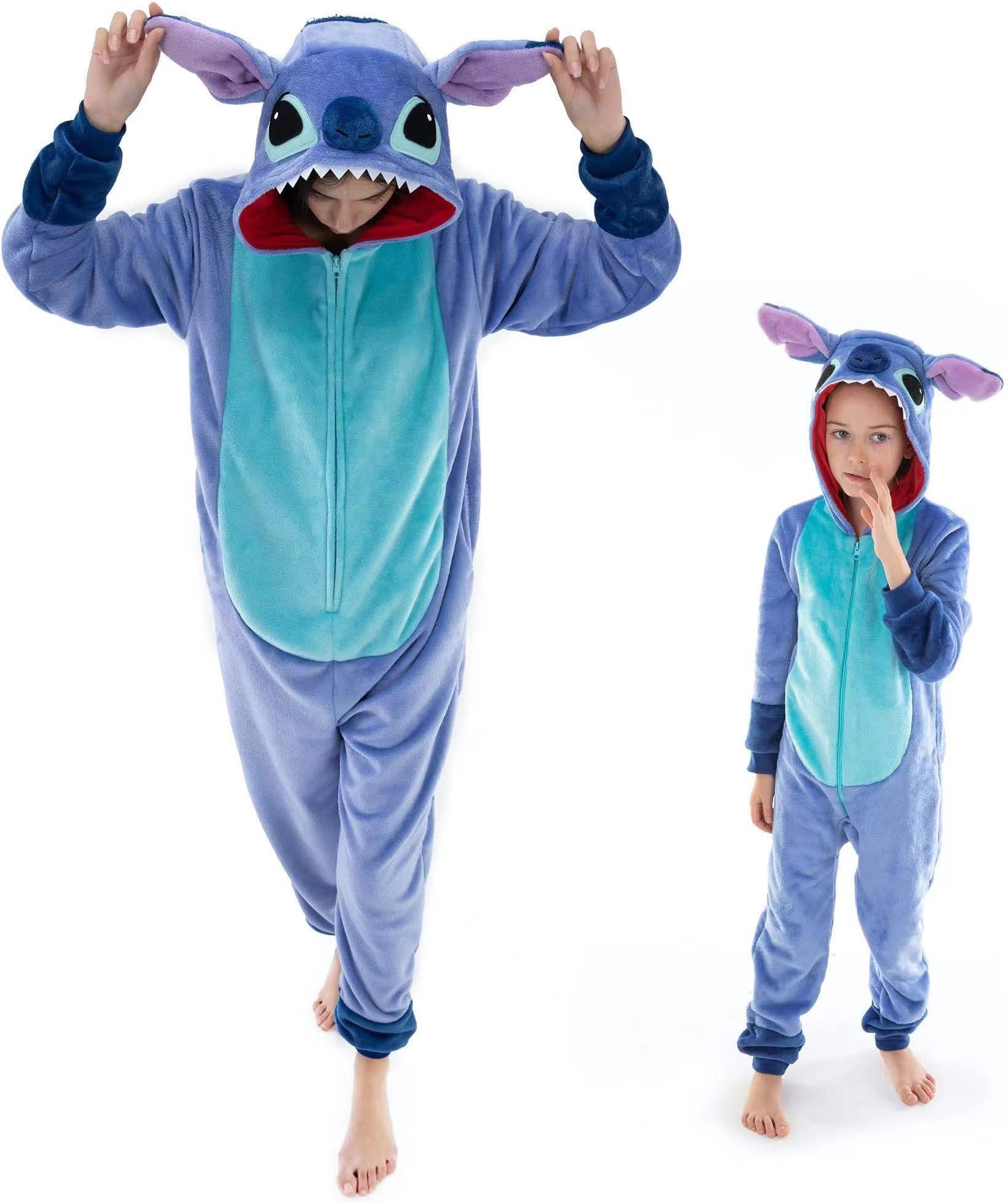COSUSKETSnug Fit Unisex Adult Onesie Pajamas, Flannel Cosplay Animal One Piece Halloween Costume Sleepwear Homewear