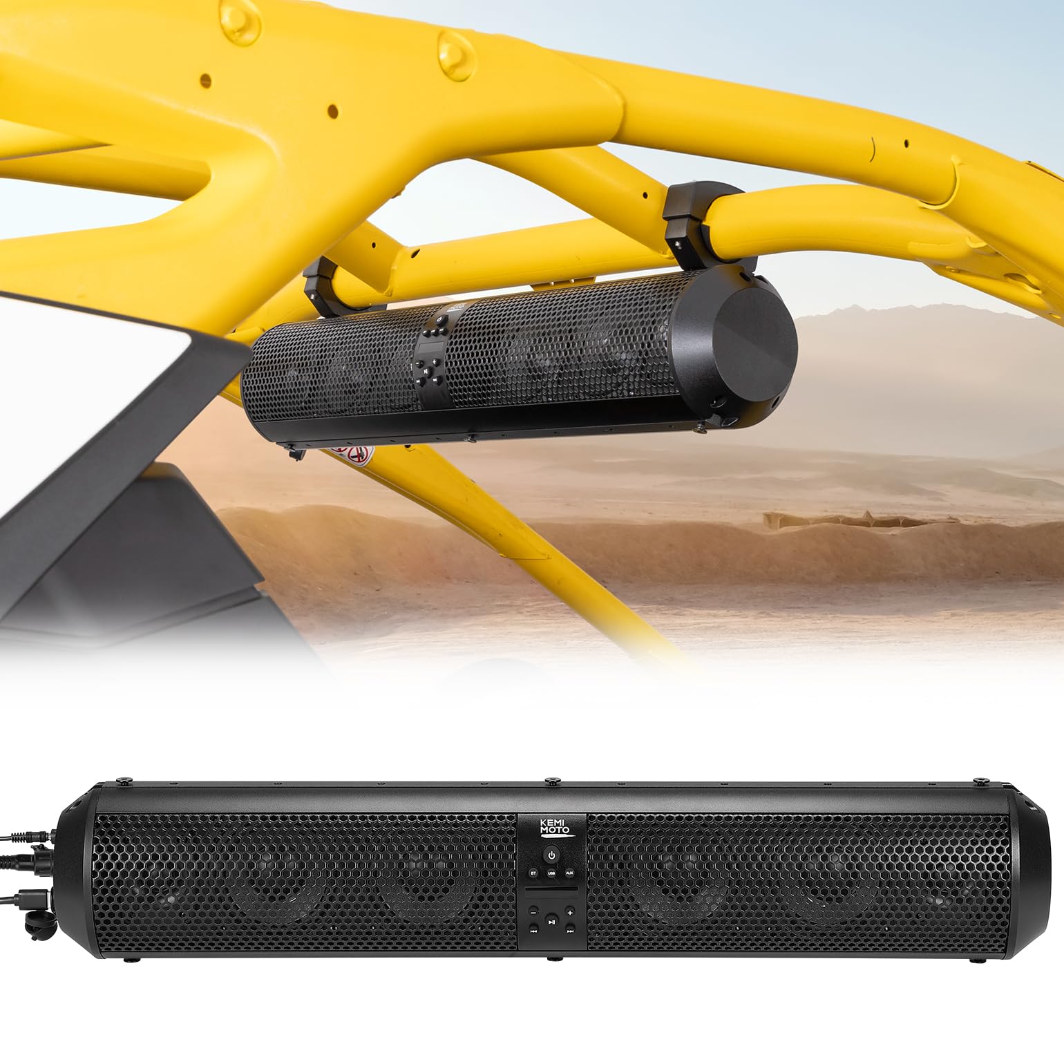 KEMIMOTO UTV Sound Bar 28 Inch Golf Cart Speaker Bluetooth-Compatitble, IPX5 Waterproof ATV SoundBar Compatible with RZR Can-Am X3 Defender CFMOTO for