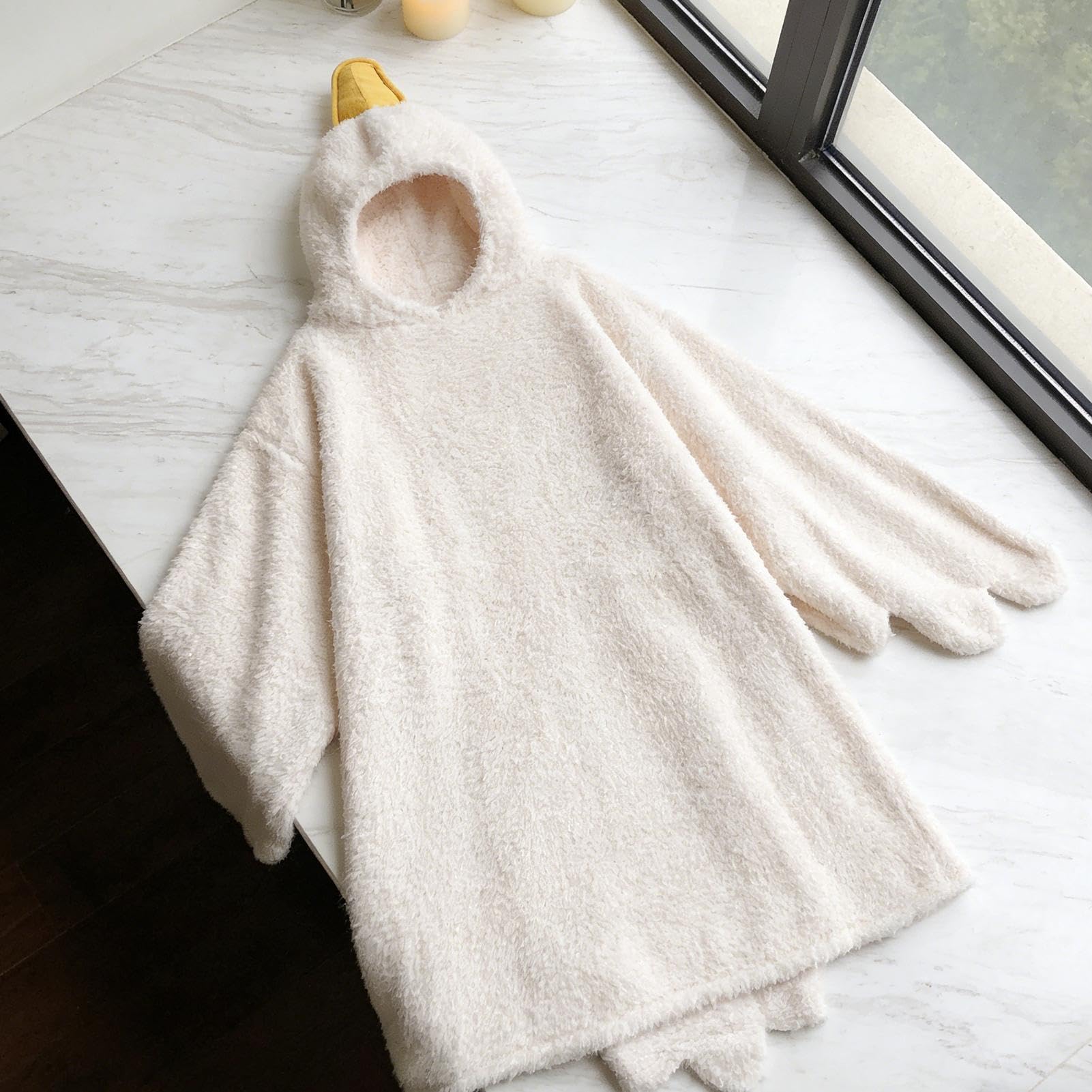 Coperta con cappuccio, design a forma di oca, oversize indossabile, grande coperta con cappuccio per film, serate, feste, riunioni di famiglia, campeggio, viaggi, casa, soggiorno, camera da letto