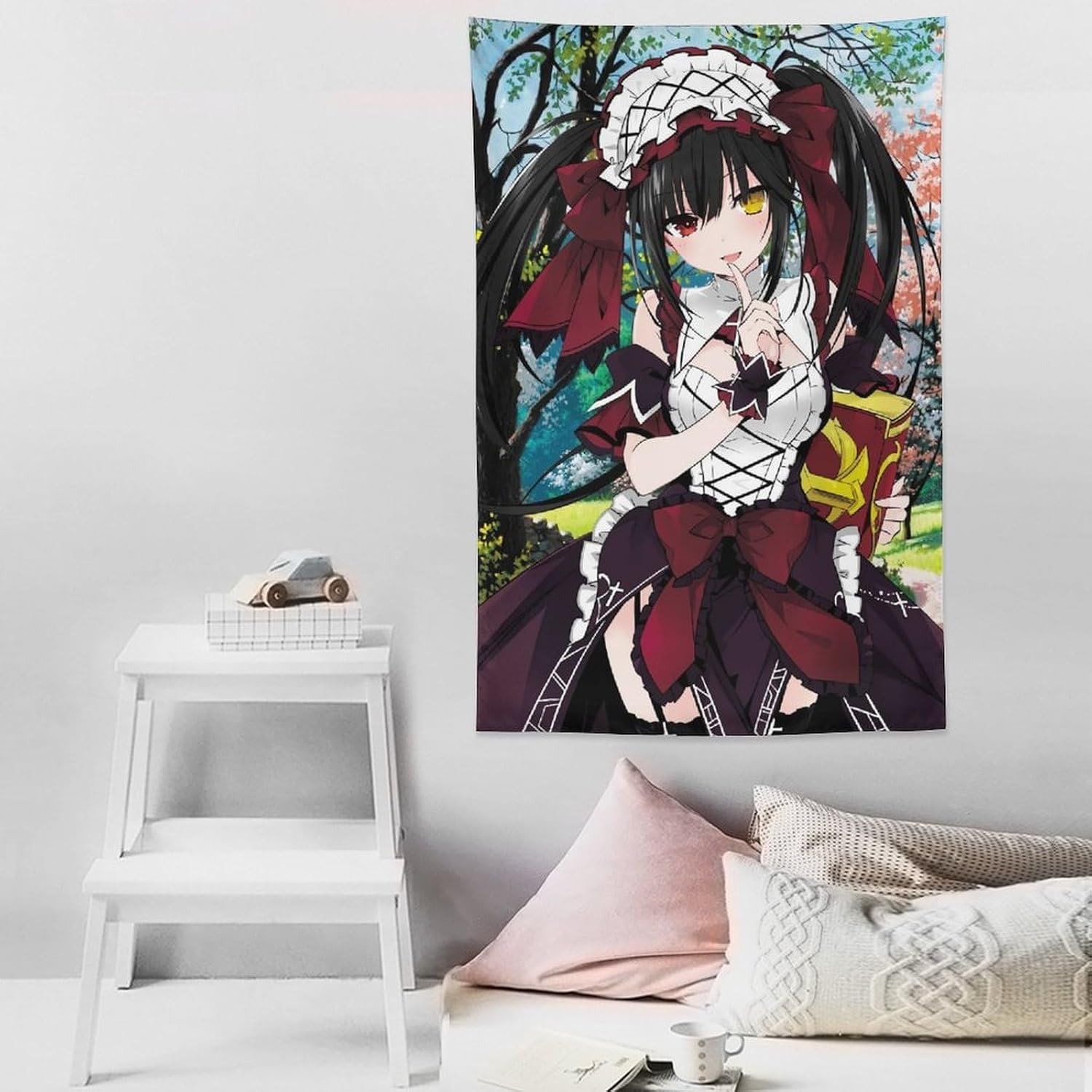 掛けタペストリー 可愛い キャラクター柄 ときさき くるみ デート・ア・ライブ 【背景布 雰囲気転】 壁アート 壁掛け リビングルー
