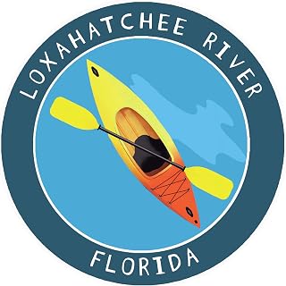 Loxahatchee River, Florida Kayak Decorative Car Truck Window Sticker Decal Vinyl Die-Cut Badge Emblem Vacation Souvenir Travel Gear