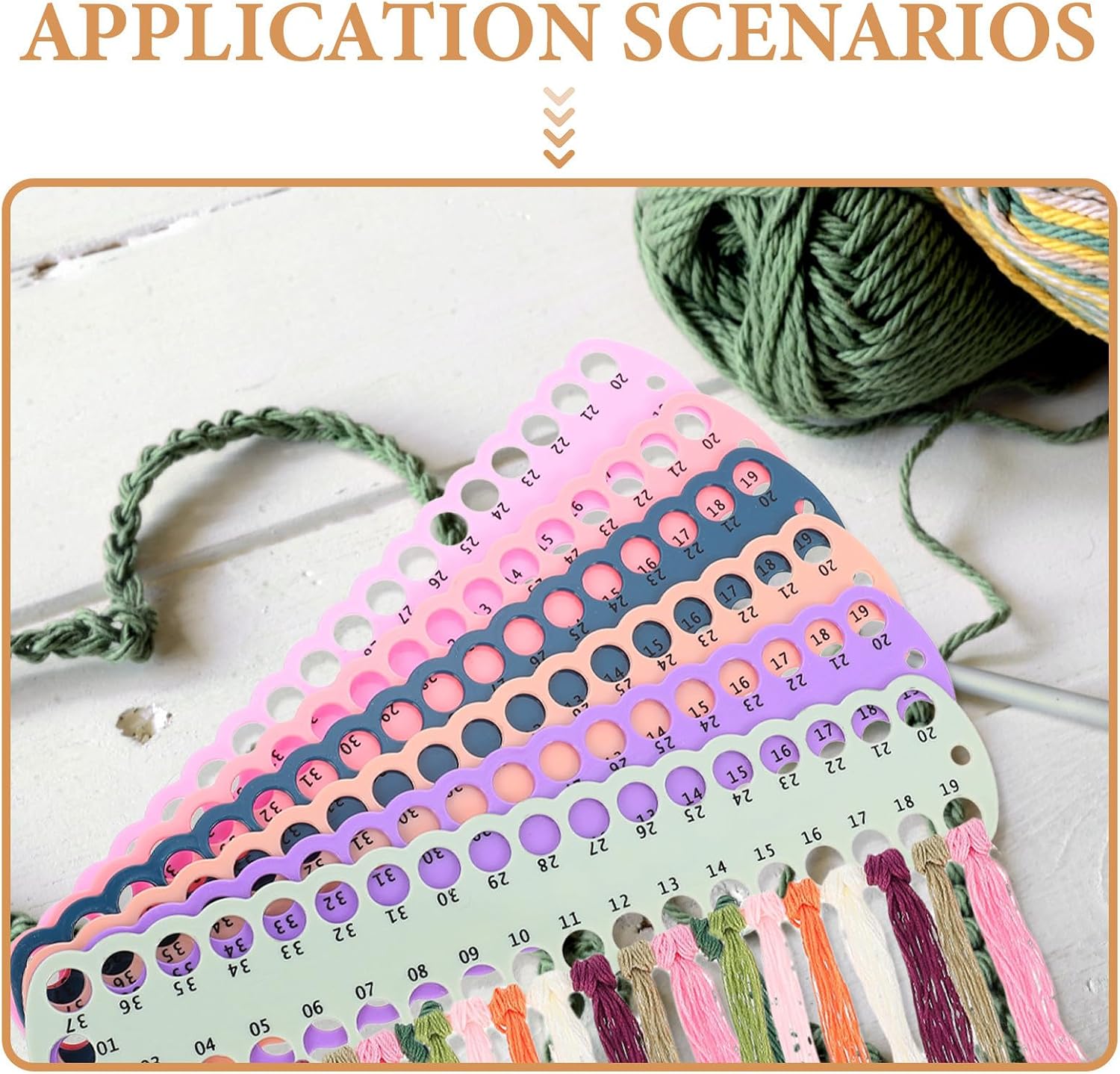 Milisten 6pcs Reusable Thread Organizers for Embroidery Cross Stitch, Wear-Resistant Large Plastic Floss Boards with Colorful Spools, Daily Use Craft Accessories for Sewing and Random Color