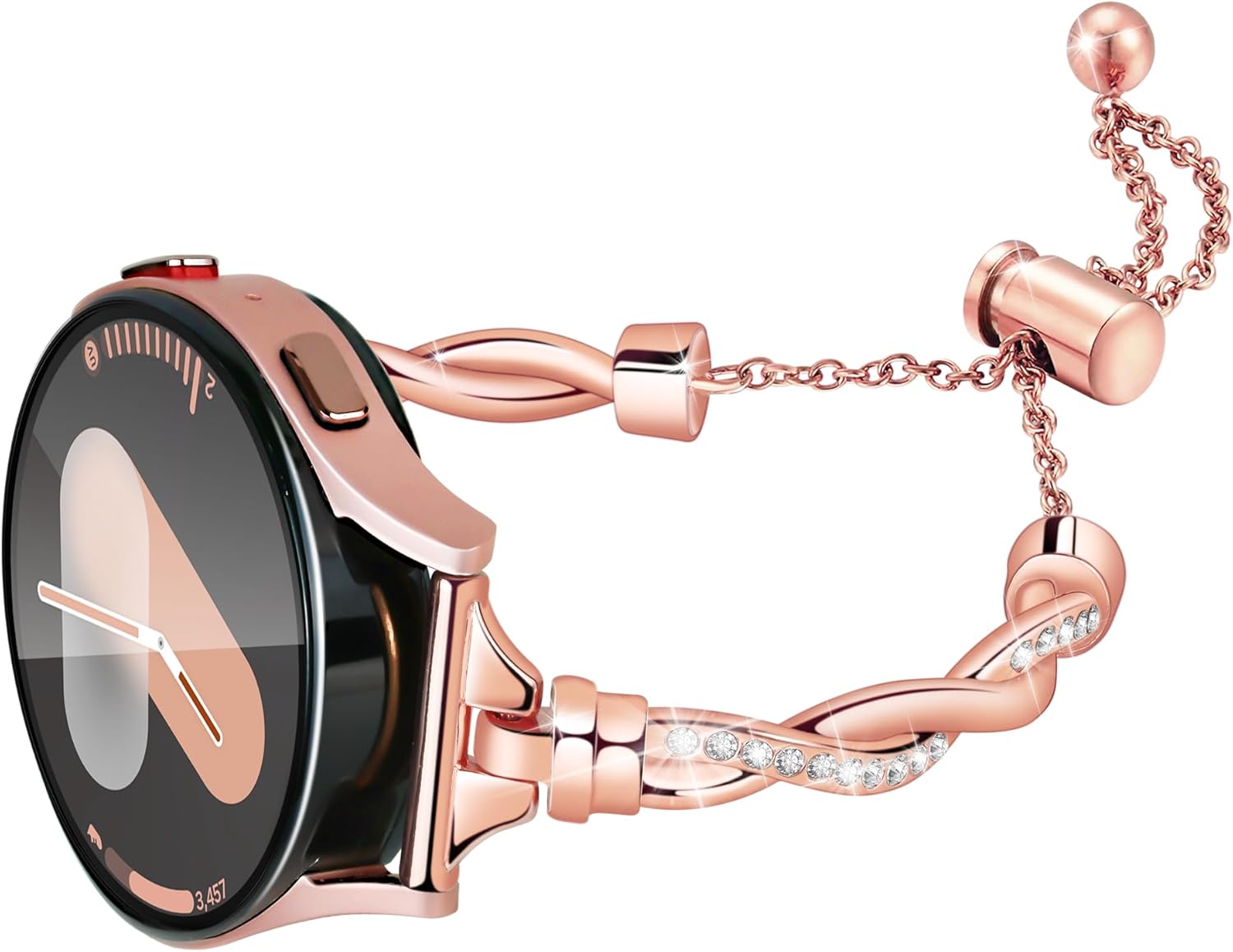 Bling 20mm Galaxy Watch 7 6 5 4 FE Band for Samsung Galaxy Watch 7 6 5 4 Band 40mm 44mm, Women Slim Cute Dressy Bracelet for Samsung Watch Bands 7/6/5/4 6 Classic/3 41mm/Active 2