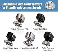 Vista 4 de Cuchilla de repuesto para cabeza de afeitadora de 8 piezas, compatible con maquinillas de afeitar eléctricas Skull Shaver Pitbull
