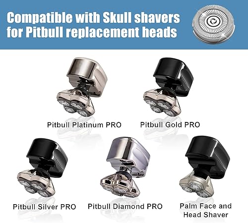 Miniatura 4 de Cuchilla de repuesto para cabeza de afeitadora de 8 piezas, compatible con maquinillas de afeitar eléctricas Skull Shaver Pitbull