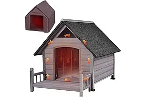 Outdoor Heated Dog House for Small & Medium Dogs