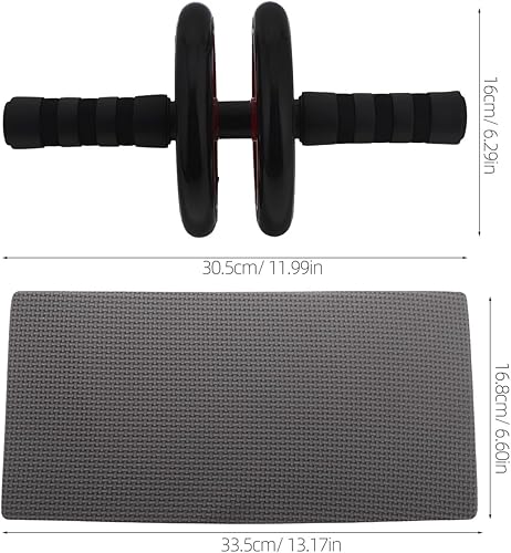 Miniatura 2 de Cabilock Silent Red Abs Wheel for Home and Outdoor Core Strength Training Portable Lightweight Ab Roller Exercise Wheel for Men and Women Fitness