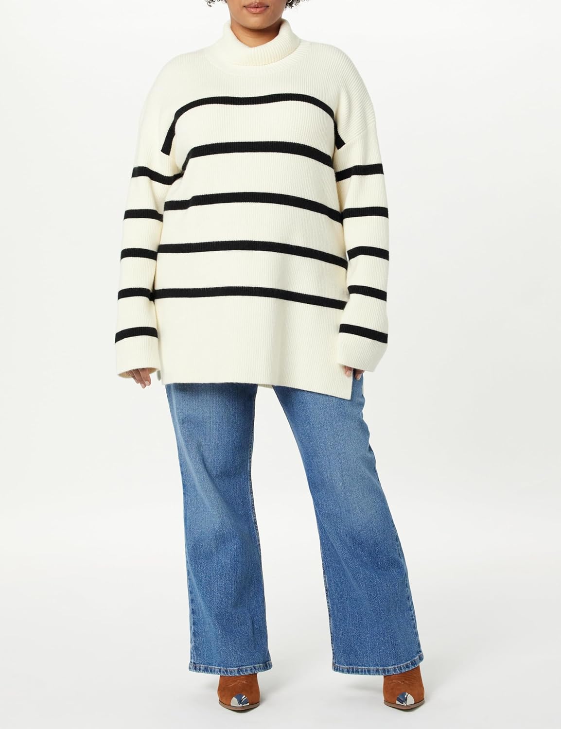 The Drop Women's Camilla Drop Shoulder Turtleneck