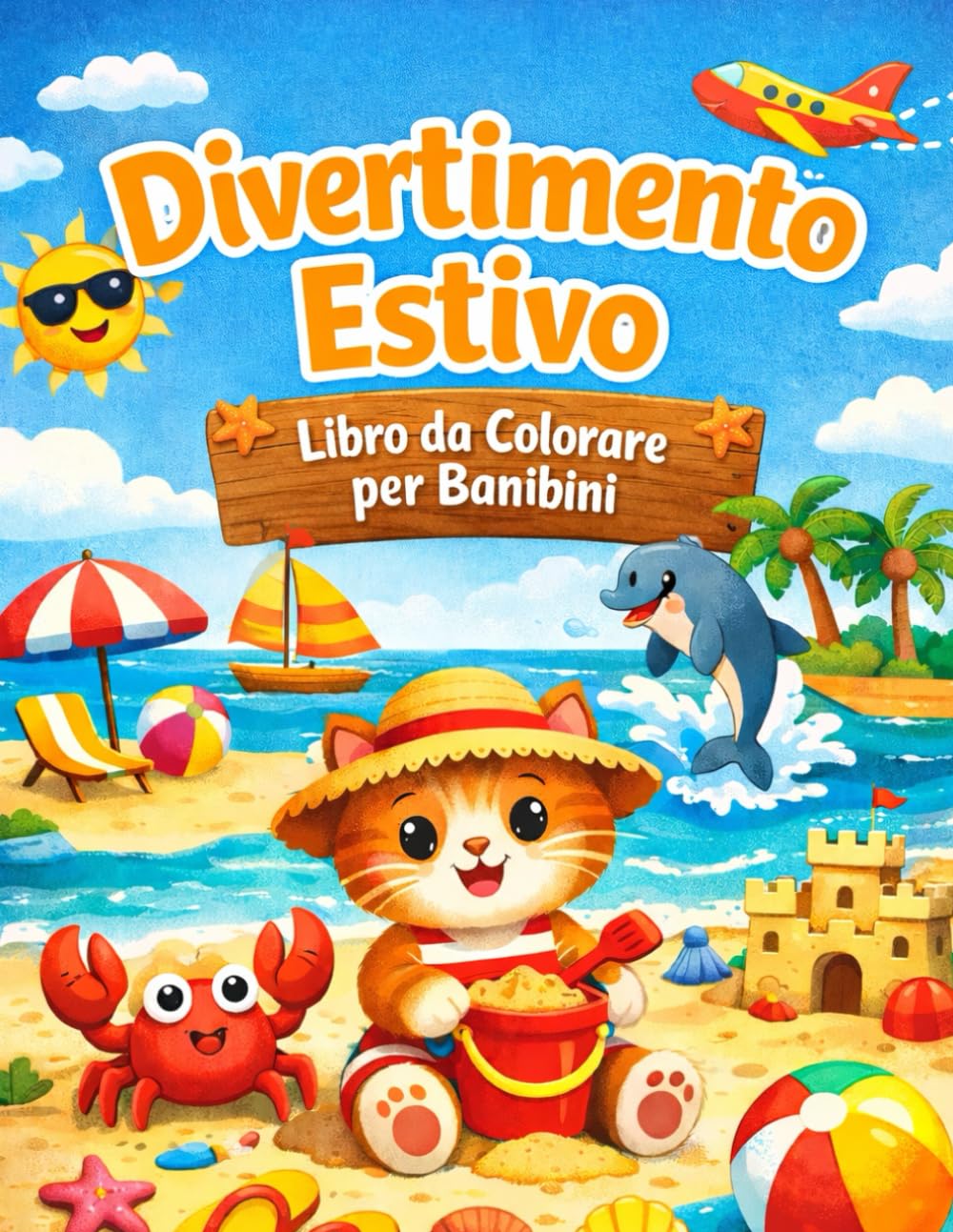 Divertimento Estivo – Libro da Colorare per Bambini: Un allegro libro da colorare estivo per bambini dai 3 anni in su