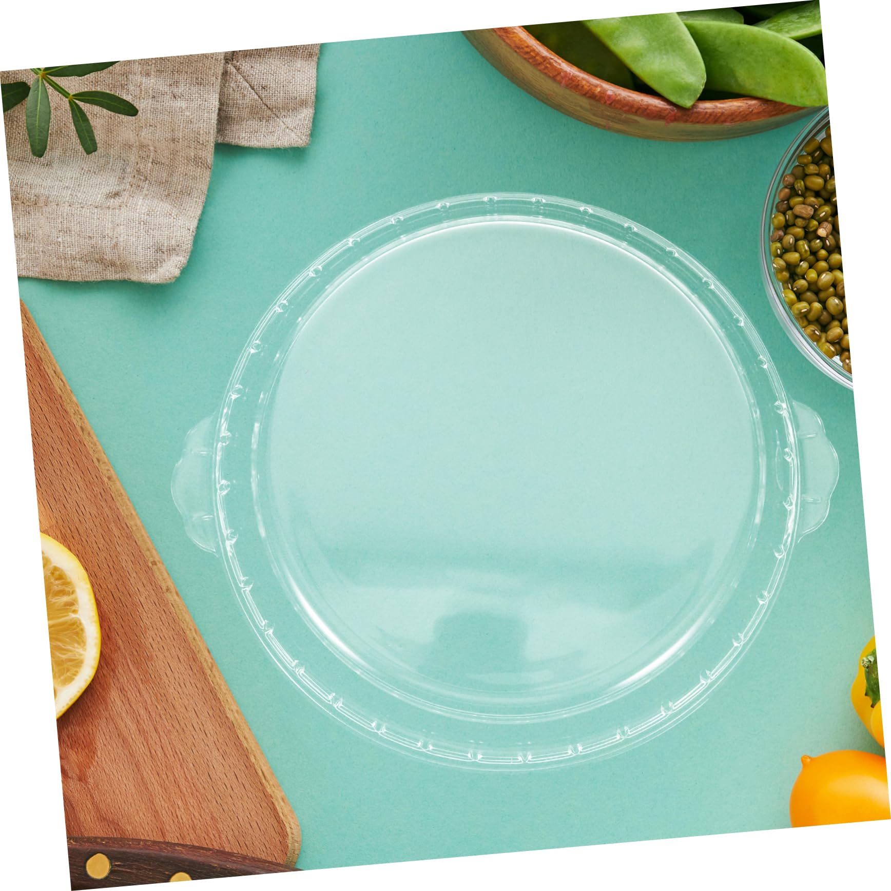 Tapa de cristal para horno microondas plato placa de vidrio para pastas de vidrio para microondas para alimentos utensilios para hornear Bandeja Transparente