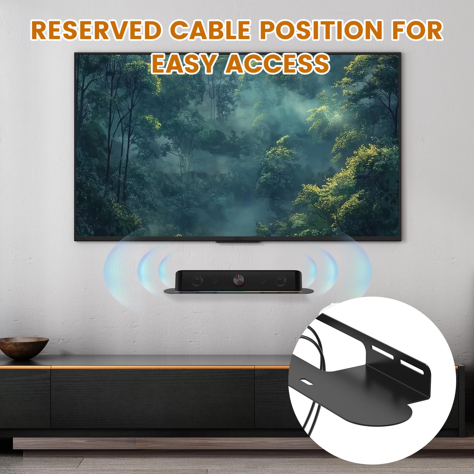 Uchwyt soundbar do Sonos Beam, uchwyt ścienny kompatybilny z Gen 1 i Gen 2, Sonos Beam Sound Bar, uchwyt montażowy pod telewizorem, łącznie z niezbędnym sprzętem montażowym, uchwytami