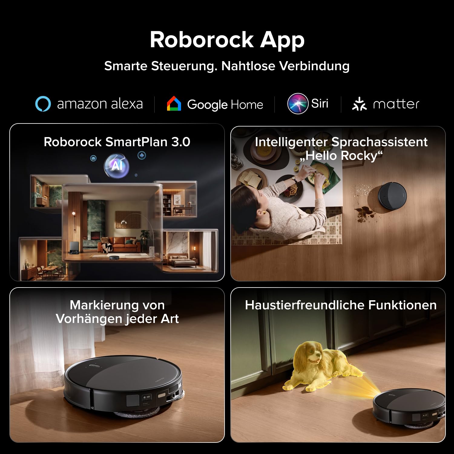 roborock Saros 20 Set Saugroboter mit Wischfunktion&angebbarem Wischmopp, AdaptiLift Chassis 3.0, 36.000 Pa Saugkraft, Autonomes StarSight System 2.0, DirTect-Technologie, Brandneues RockDock