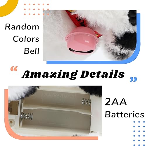 Miniatura 168 de Hopearl - Juguete electrónico interactivo de peluche, mascota con sonidos y movimientos, regalo jirafa animada que camina y mueve la cola