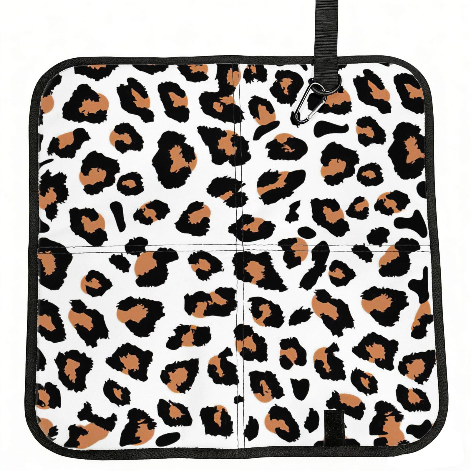 bghdfa Leopard Print Outdoor Sitting Mat Waterproof Oxford Cloth Seat Cushion Folding Foam Camping Seat For Picnic