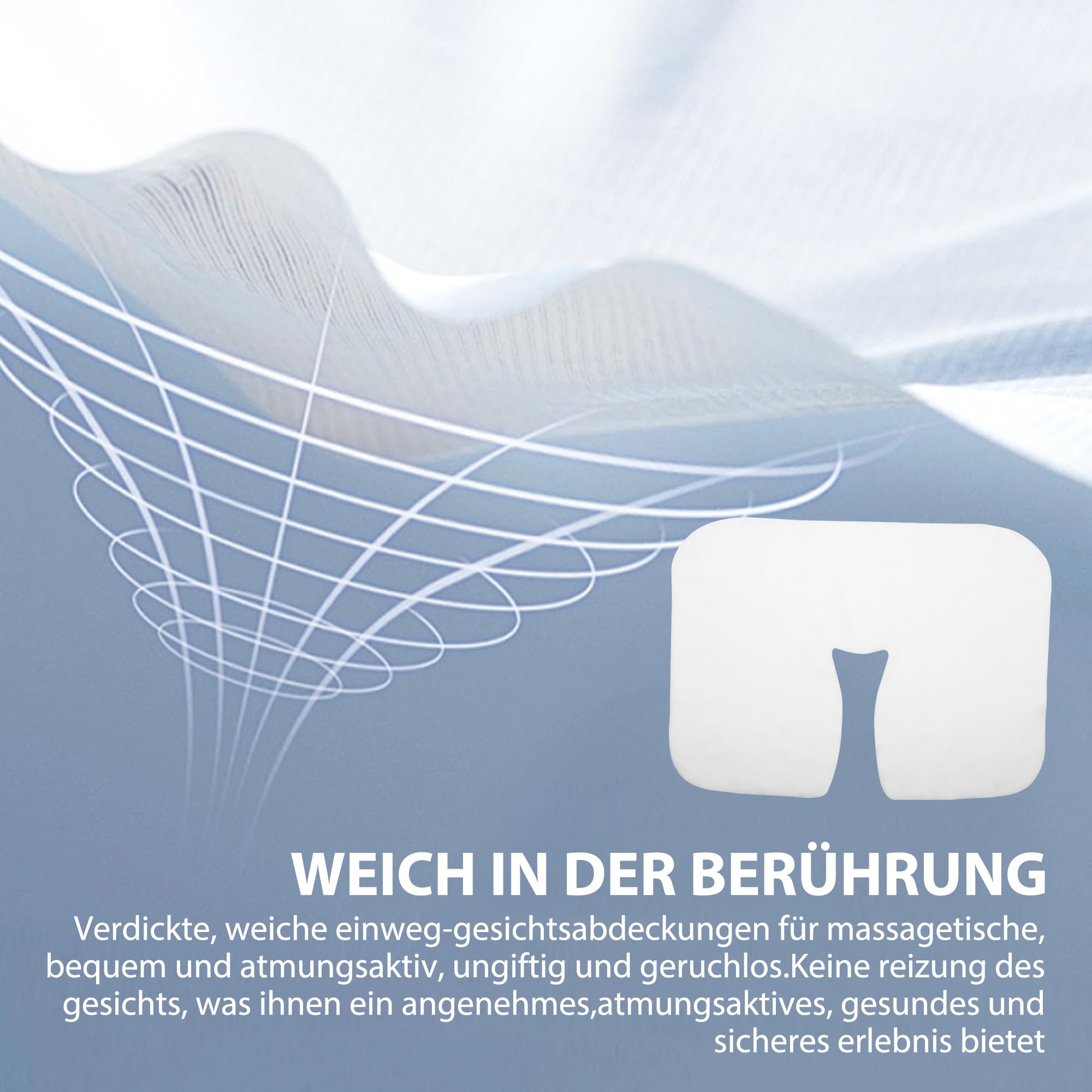 Nasenschlitztücher Massageliege, 500 Stück Einwegauflage Für Massage Kopfstütze Gesichtsauflage Für Massage Hygieneüberzug Für Alle Massageliegen Massagebänke Massagetische Therapieliegen