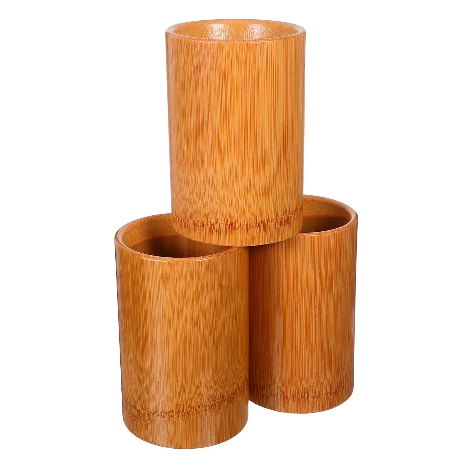 LPACXBYD Bamboo Pen Holder Bamboo Pencil Holder Multipurpose Organizer for Office Kitchen Dining Table Chopstick Pen Container