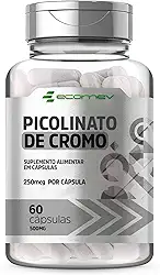 Picolinato de cromo 500Mcg 60 Cápsulas - 1 Cáps Ao Dia - Ecomev