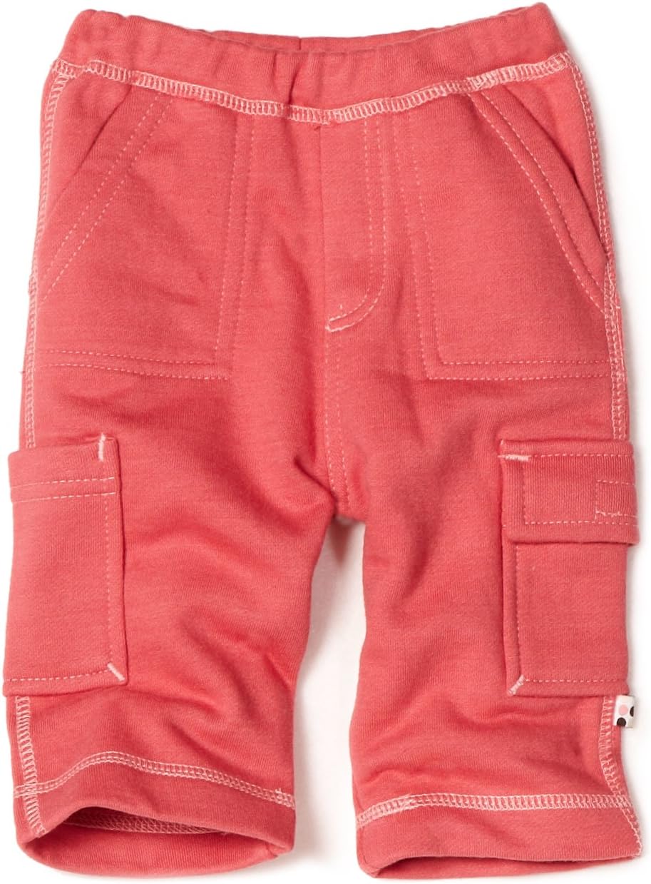 Babysoy新生児女の子ソフトカーゴパンツ、Blossom カラー: レッド