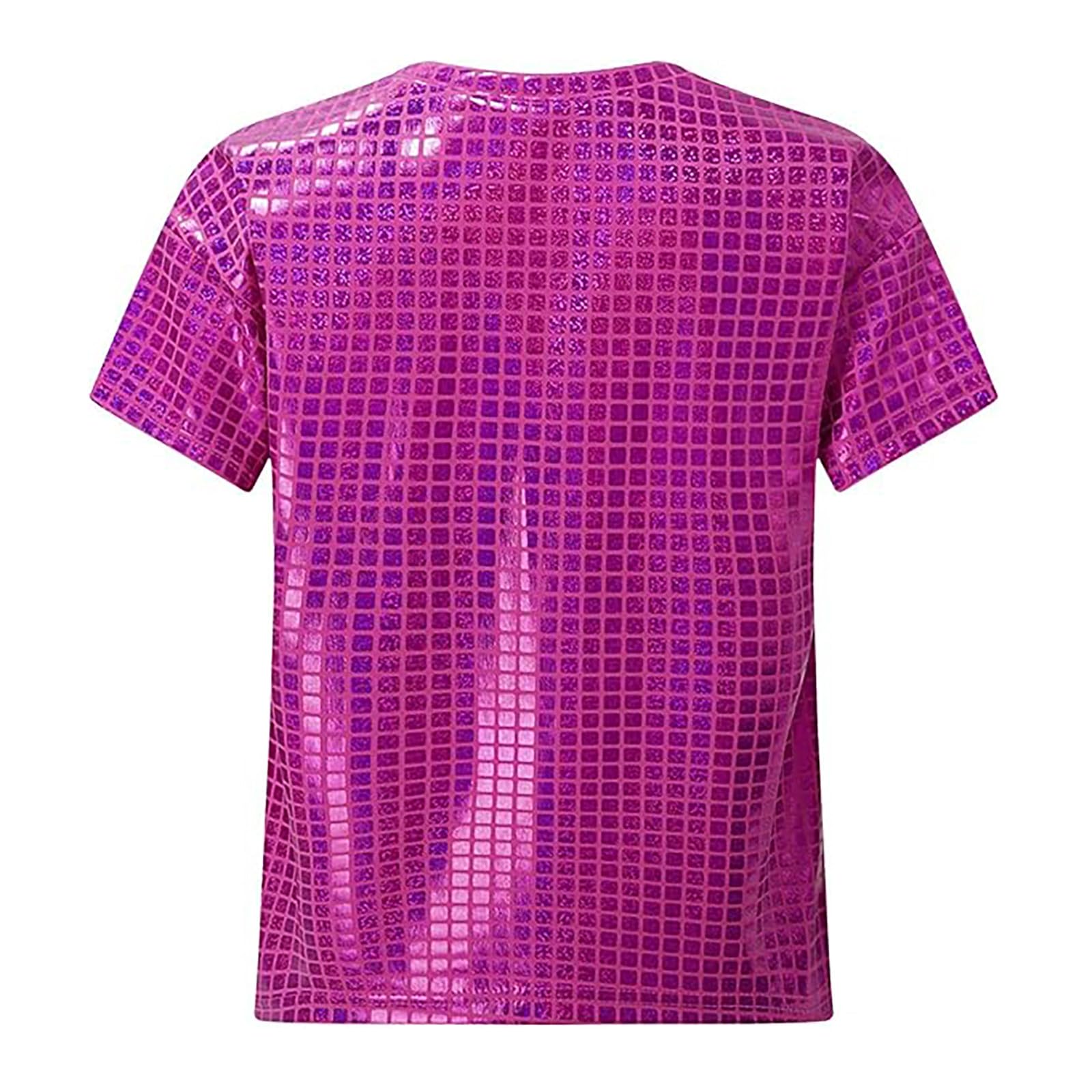 Ropa Hip Hop Niño Camiseta Brillante Niña Top Lentejuelas Camisetas Metalizada Manga Corta Top Deportivo Camiseta Brillante De Baile Jazz Hiphop Disfraz Fiesta Actuación 2-19 años