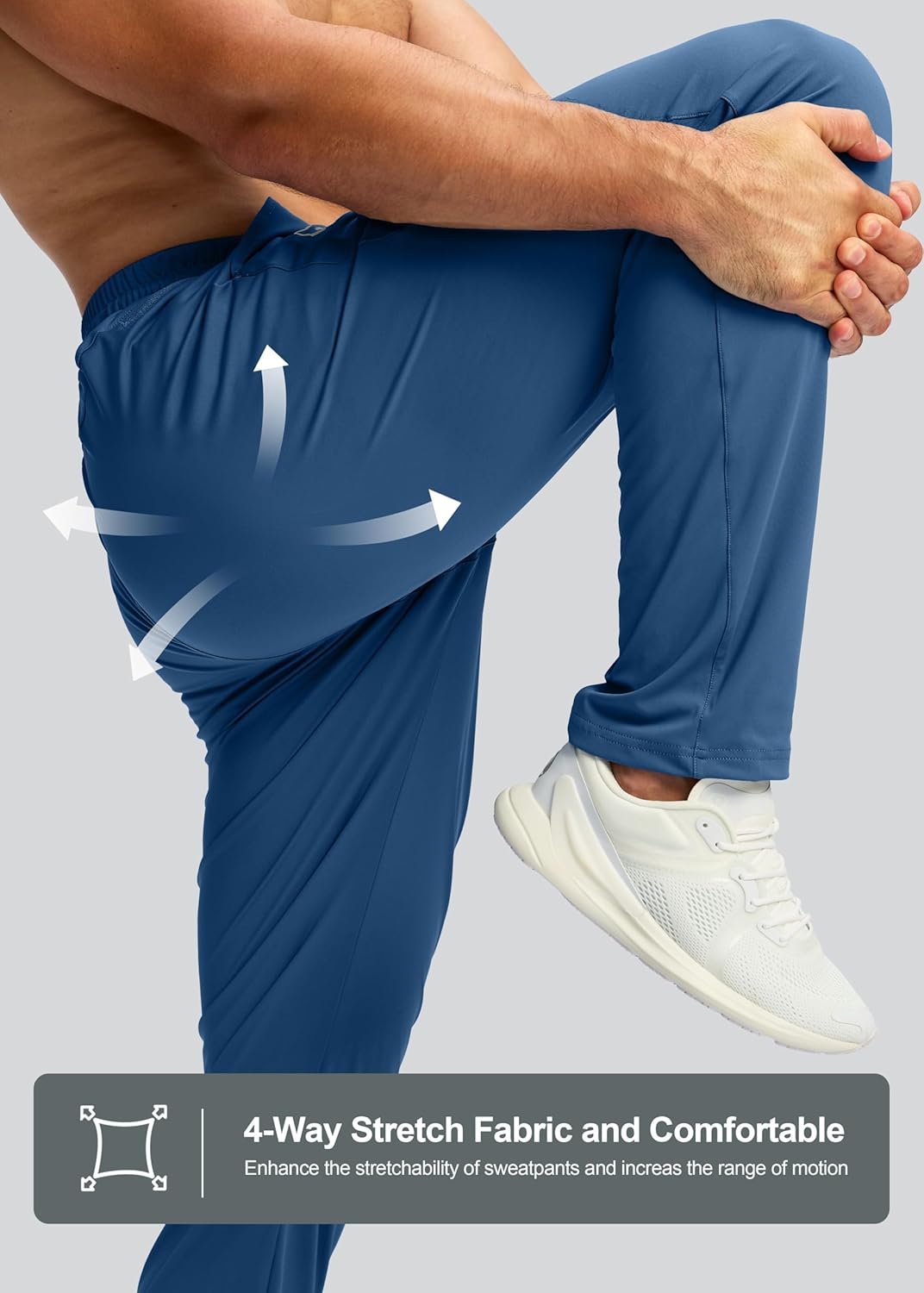 G Gradual Men's Sweatpants with Zipper Pocket Workout Athletic Track Pants Stretch Tapered Joggers for Gym Running Jogging - Image 5