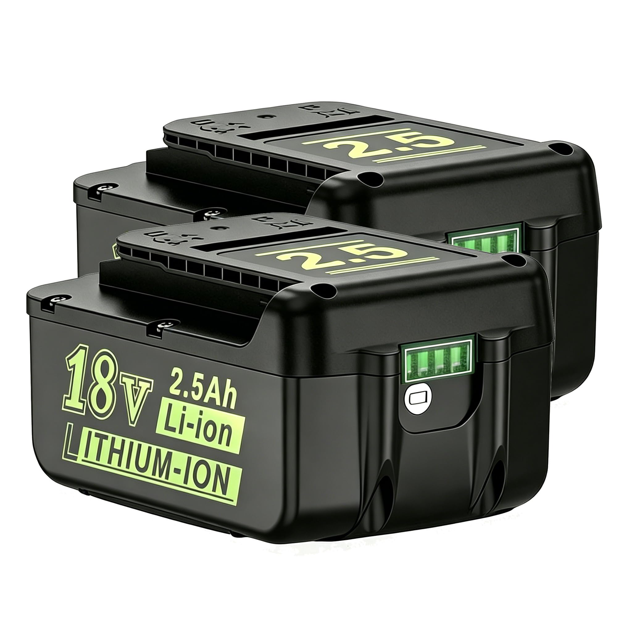 2X 18V 2.5Ah DREAMDASH Batería de Repuesto, Apto para Kärcher Herramienta | Cortasetos HGE 18-45 18-50 Cortacésped LMO 18-33 18-36 Pulverizador PSU 4-18 Aspirador WD 1 3-18 Cortabordes LTR 18-25 18-30