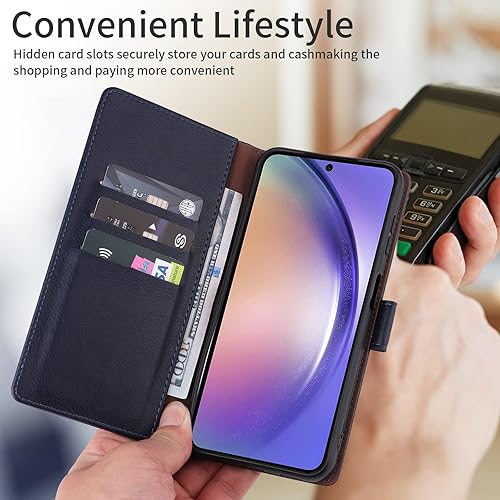 Miniatura 3 de LBYZCASE Funda tipo cartera para Galaxy S20 FE 5G (tarjetero con bloqueo RFID), piel con tapa (función atril), magnética, a prueba de golpes, funda