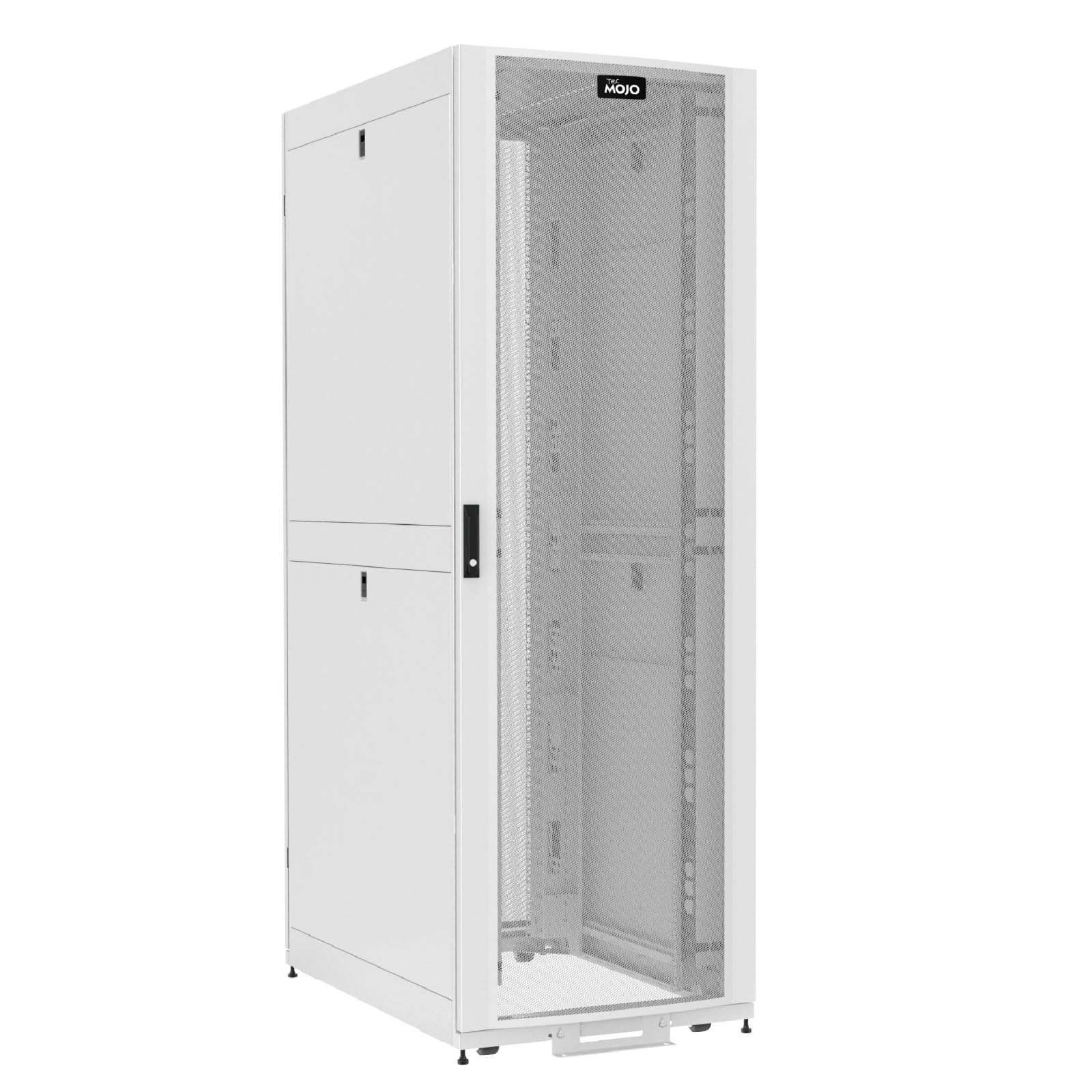 Tecmojo 52U Server Rack Cabinet - PRE-Assembled 32inch Width 43inch Depth IT Network Equipment Cabinet Rack Enclosure with Casters - 3000lbs Weight Capacity, White