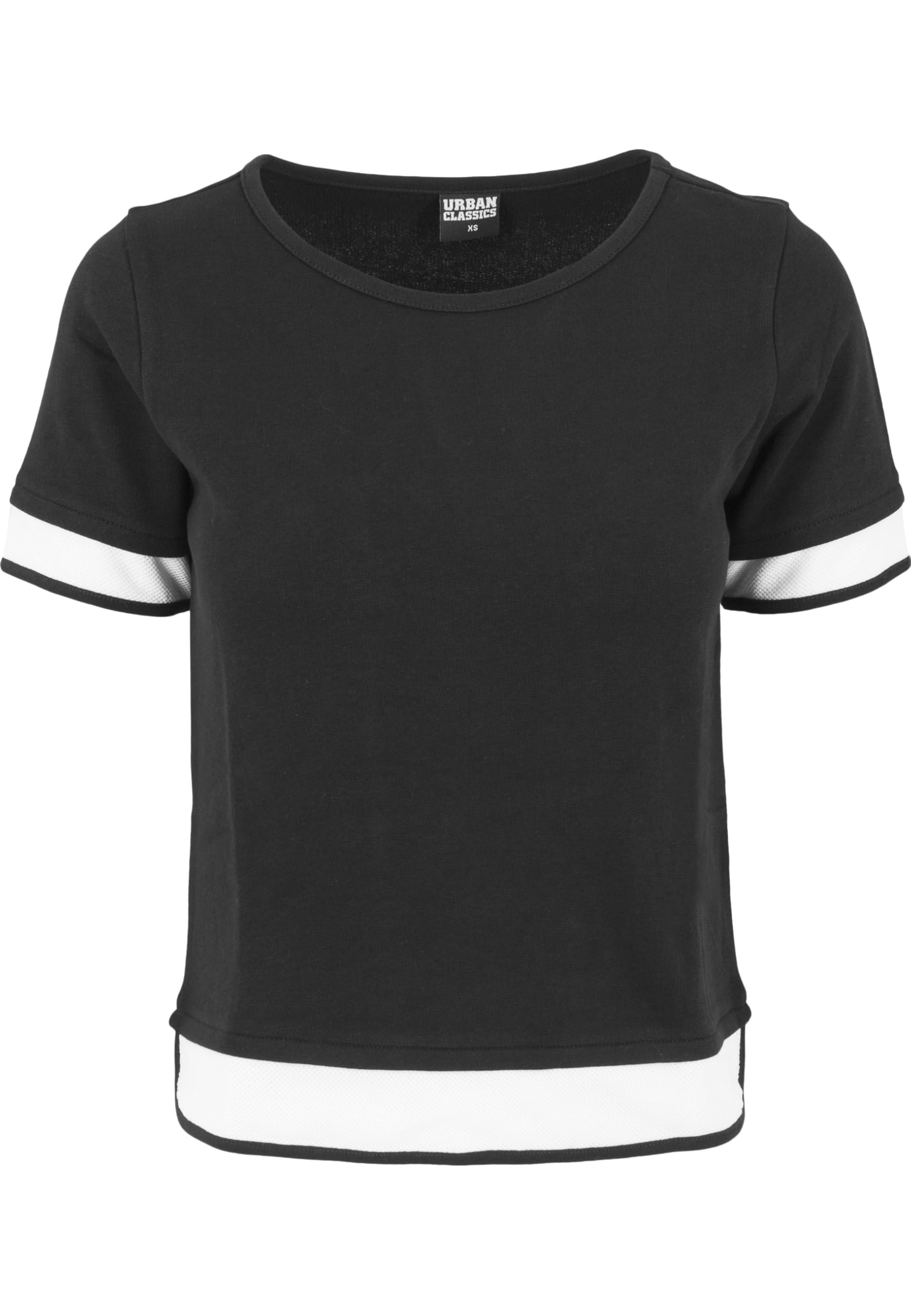 Urban Classics Women's Ladies Terry Mesh Tee T-Shirt, Multicoloured (blk/wht 50), S