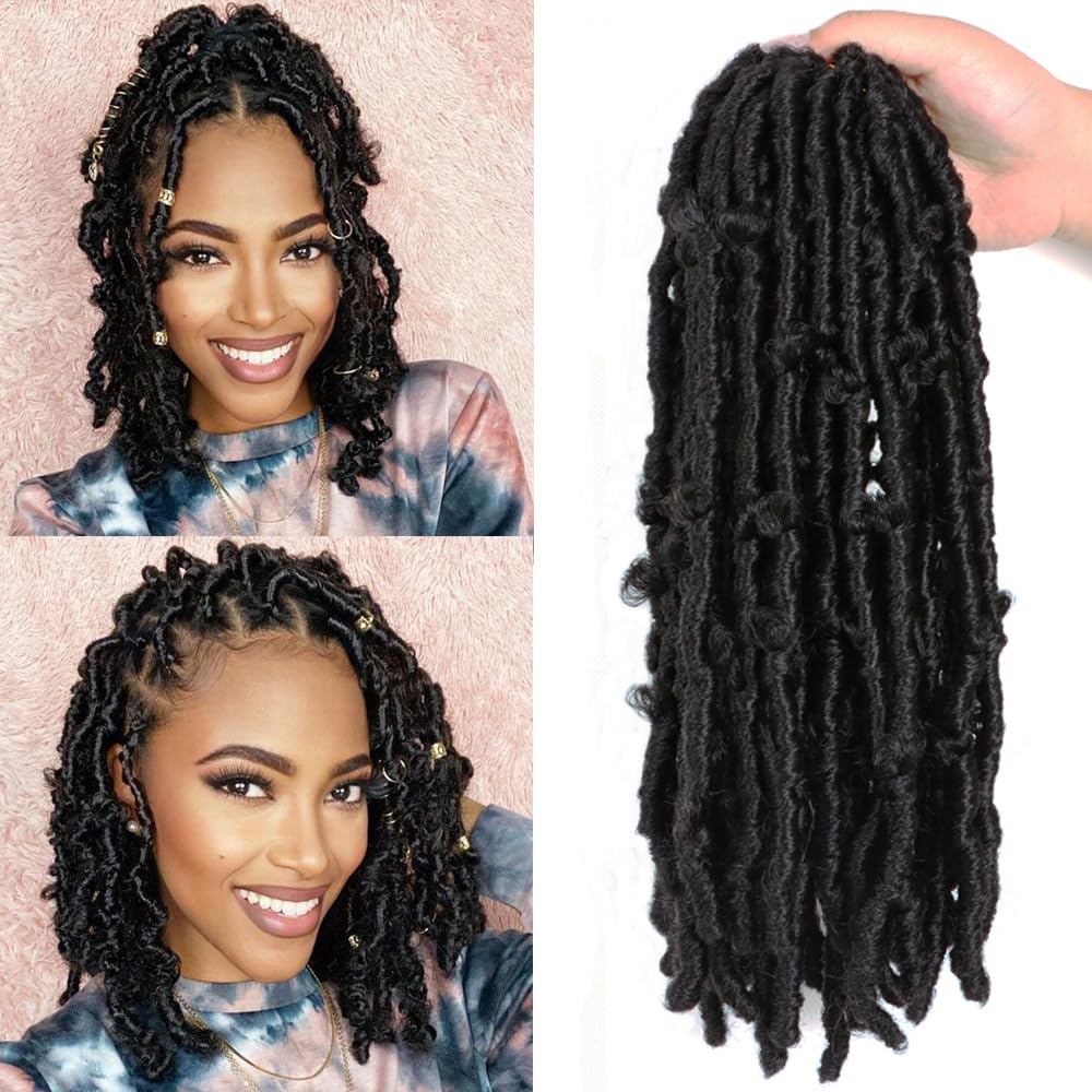 Butterfly Locs Crochet Hair 12 Inch Pre Looped Distressed Butterfly Locs Crochet Braids Soft Messy Butterfly Locs Crochet Hair Faux Locs Crochet Hair Extensions