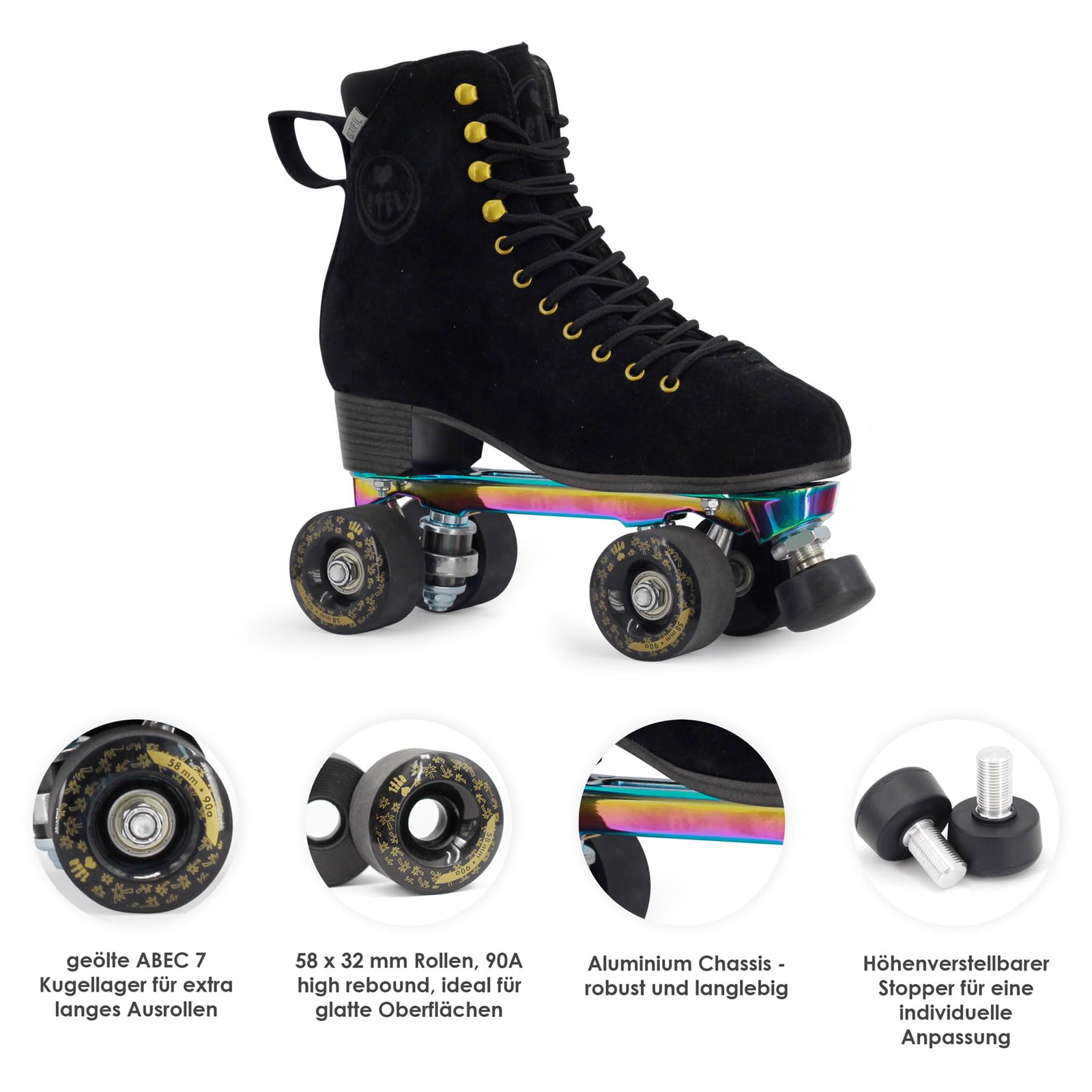 BTFL Patines para Mujeres Patinaje Danza Pro Scarlett Tony Retro