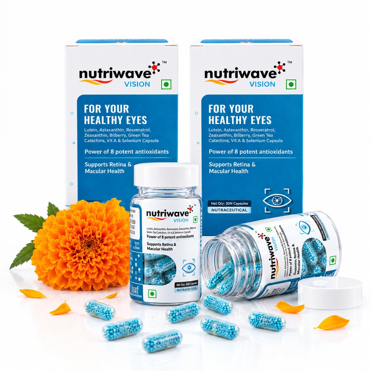 Vision Eye Care Supplement | Supports Eye Health & Vision | Helps Reduce Digital Eye Strain, Dry Eyes, Blurry Vision, Blue Light Damage & Cataract Progression | 30 Veg Capsules — Amazon image 9