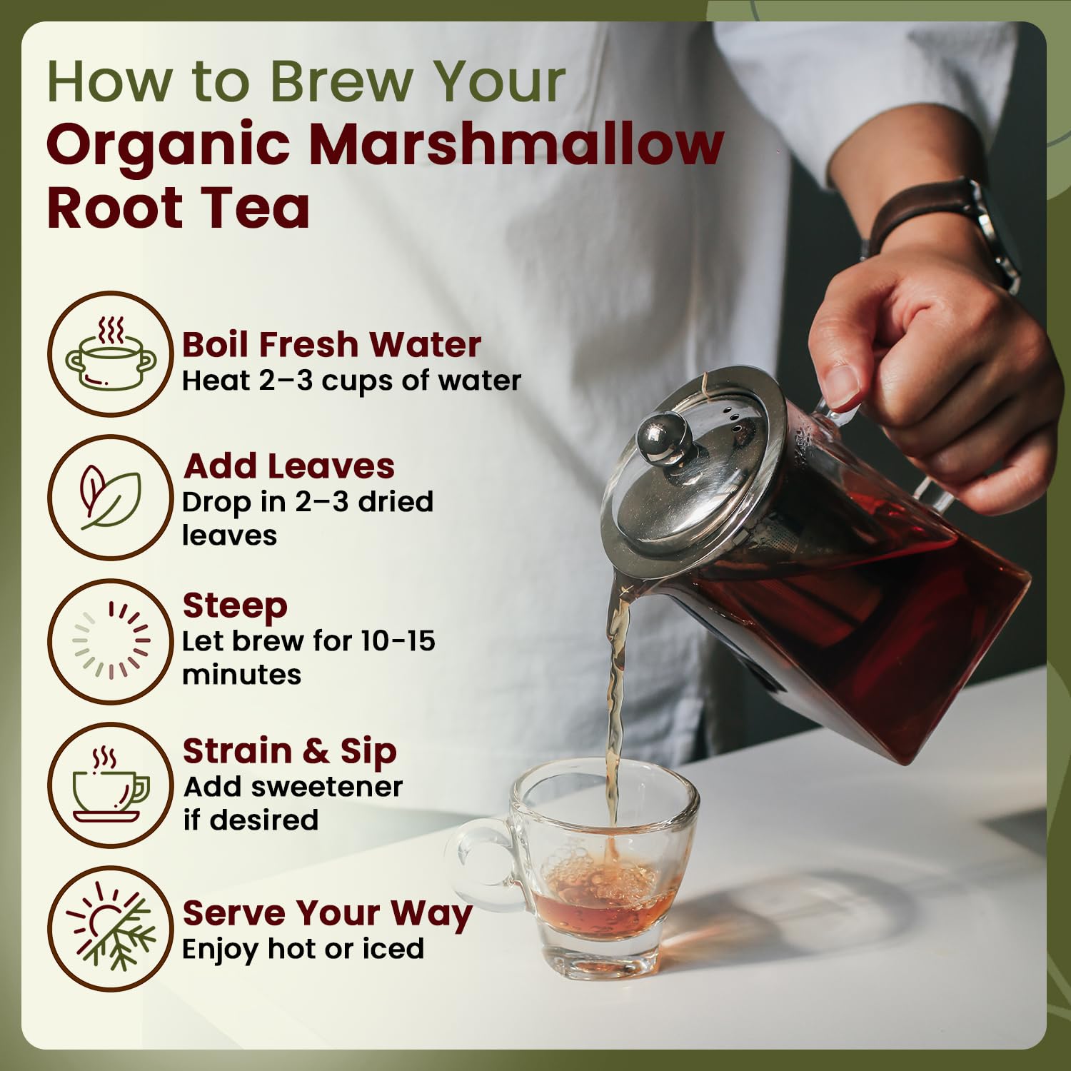Organic Way Marshmallow Root (Althaea officinalis) Cut & Sifted - Herbal Tea | European Wild-Harvest | USDA & Kosher Certified | Vegan, Non GMO & Gluten Free | Origin - Albania (1LBS / 16Oz)
