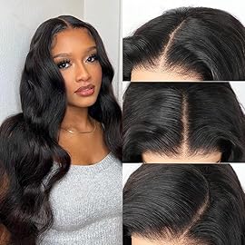 Uveous 5x5 HD Lace Closure Wigs Human Hair 180 Density Body Wave Lace Front Wigs for Black Women Wear and Go Glueless Wigs Human Hair Pre Cut 3 Seconds to Wear Glueless Wig 30 Inch