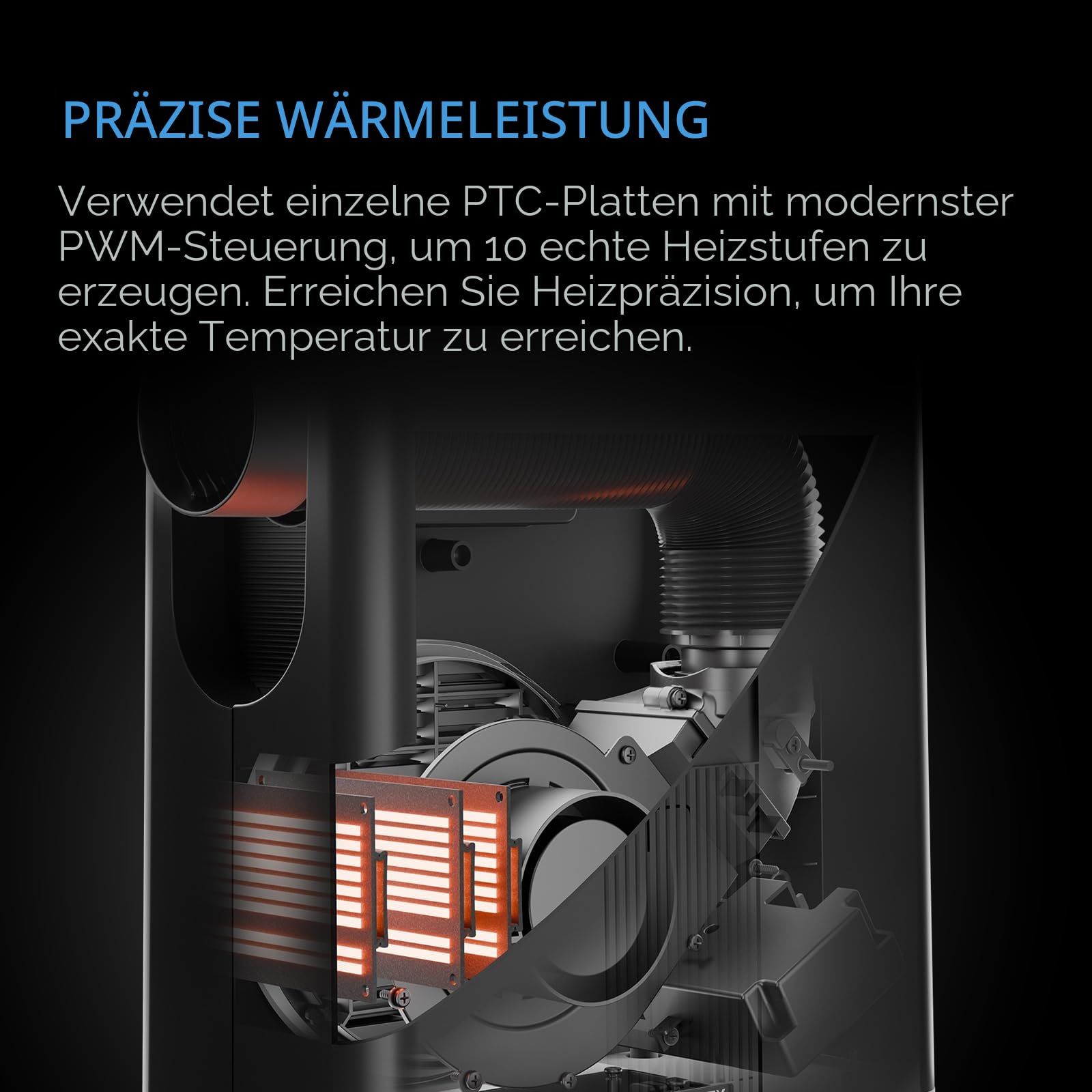 AC Infinity THERMOFORGE T3 – Grow-Heizgerät mit VPD-Temperatursteuerung, 10-stufiger PTC-Heizung und Verlängerungsschlauch, für Grow-Zelte, Räume und Gewächshäuser