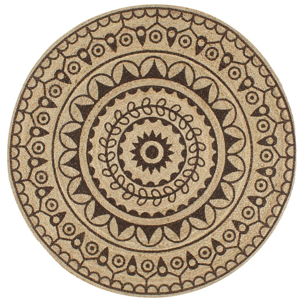 Tapis en jute antidérapant 150cm résistant pour couloir et entrée