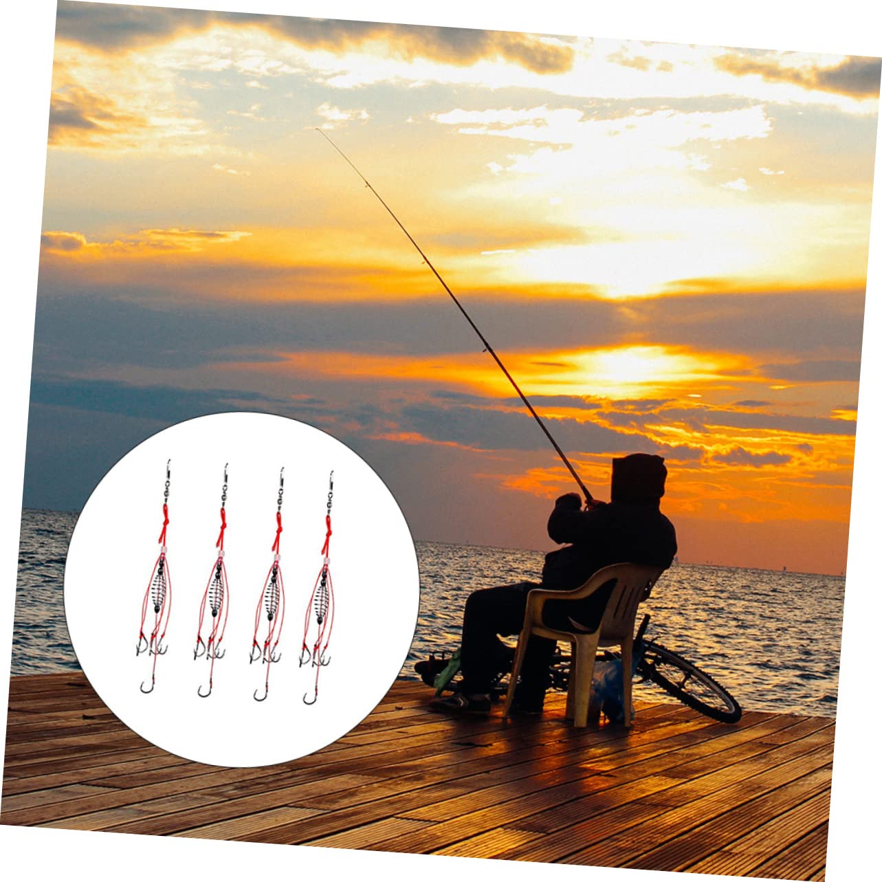 HANABASS Hameçon explosif de pêche Fishing peches swimbait leurres de pêche aux turluttes Crochet d'appâts de pêche appât d'eau salée matériel de pêche à l'appât Barbe de pêche