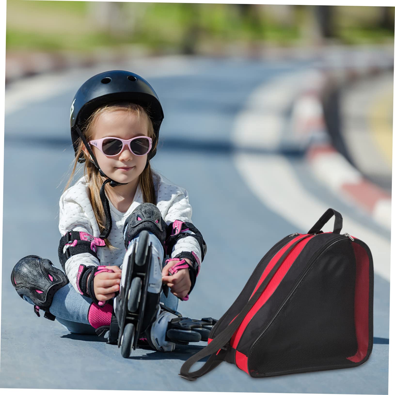 BESPORTBLE Borsa Da Skate Pattini A Rotelle Per Adulti Pattini A Rotelle Per Ragazze Di Ghiaccio Borsa Per Pattini Da Viaggio Contenitore Scarpe Pattini Panno Oxford