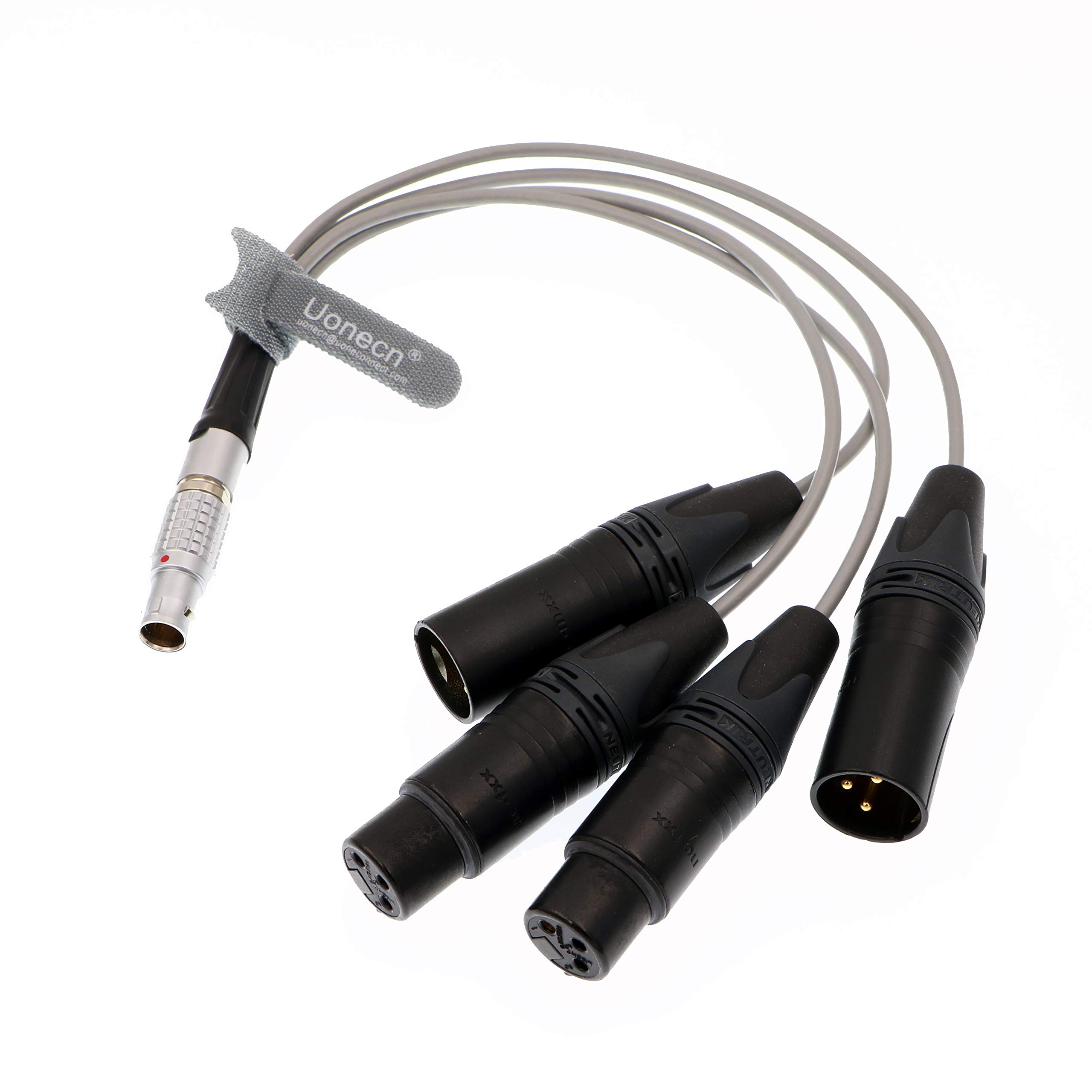 Uonecn 10 Pin Male Plug to 4 XLR 3 Pin Breakout Audio Input Output Cable for Atomos Shogun Monitor Recorder Audio Splitter 30cm - Image 2