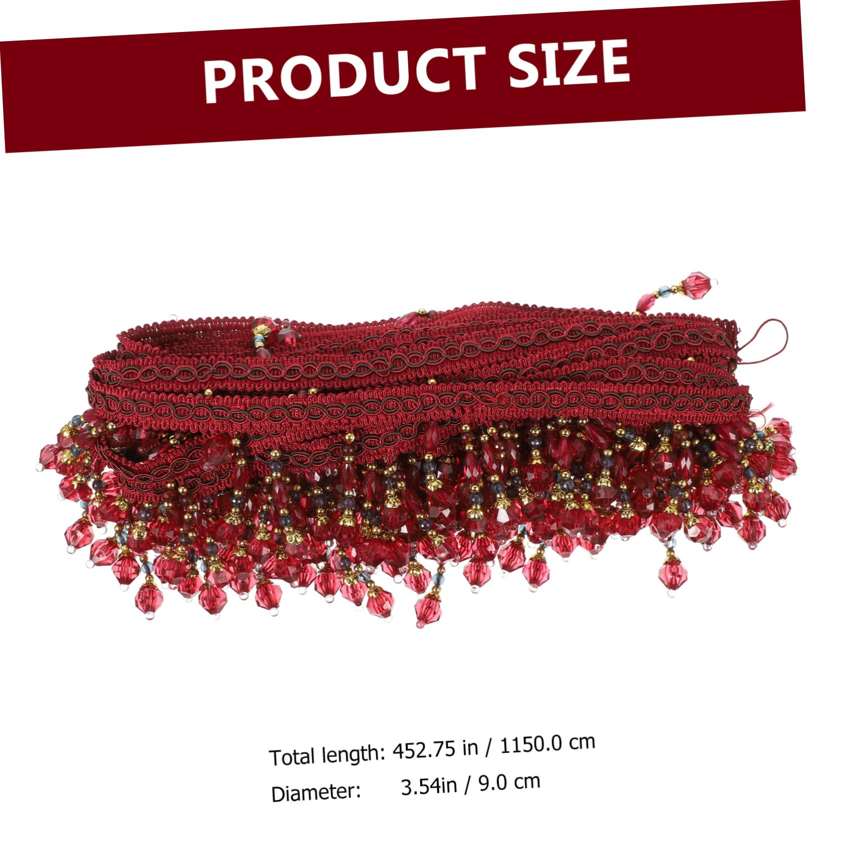 OSALADI Frange à Perles pour Rideaux Accessoire Décoratif pour Rideaux DIY Mètres