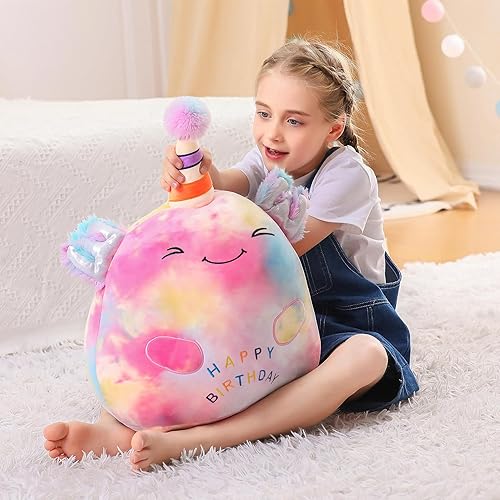 Miniatura 7 de PopMeme Juguetes de peluche de vaca de Navidad, lindo animal de peluche de vaca rosa, almohada suave Kawaii para niños y niñas, decoración del hogar