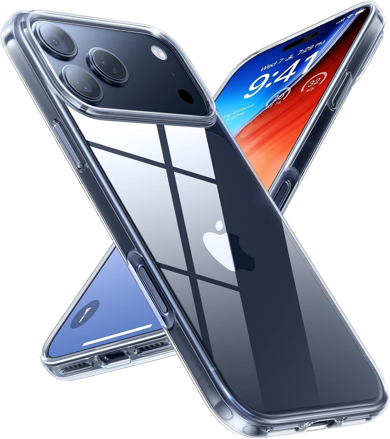 for iPhone 17 Pro Case Clear, [Anti - Yellowing] [Military-Grade Drop Protection] Protective Clear for Apple 17 Pro Case with Shockproof Bumper 2025