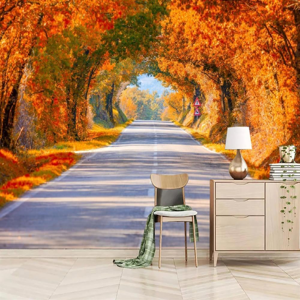 Décoration de chambre murale moderne 3D Yellow Grove Street 150x105cm
