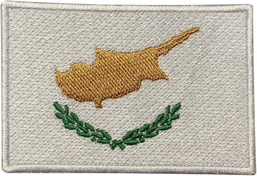 Parche bordado de la bandera nacional de Chipre del Real Empire para coser en la insignia de la chaqueta de apliques camisetas sombrero parche