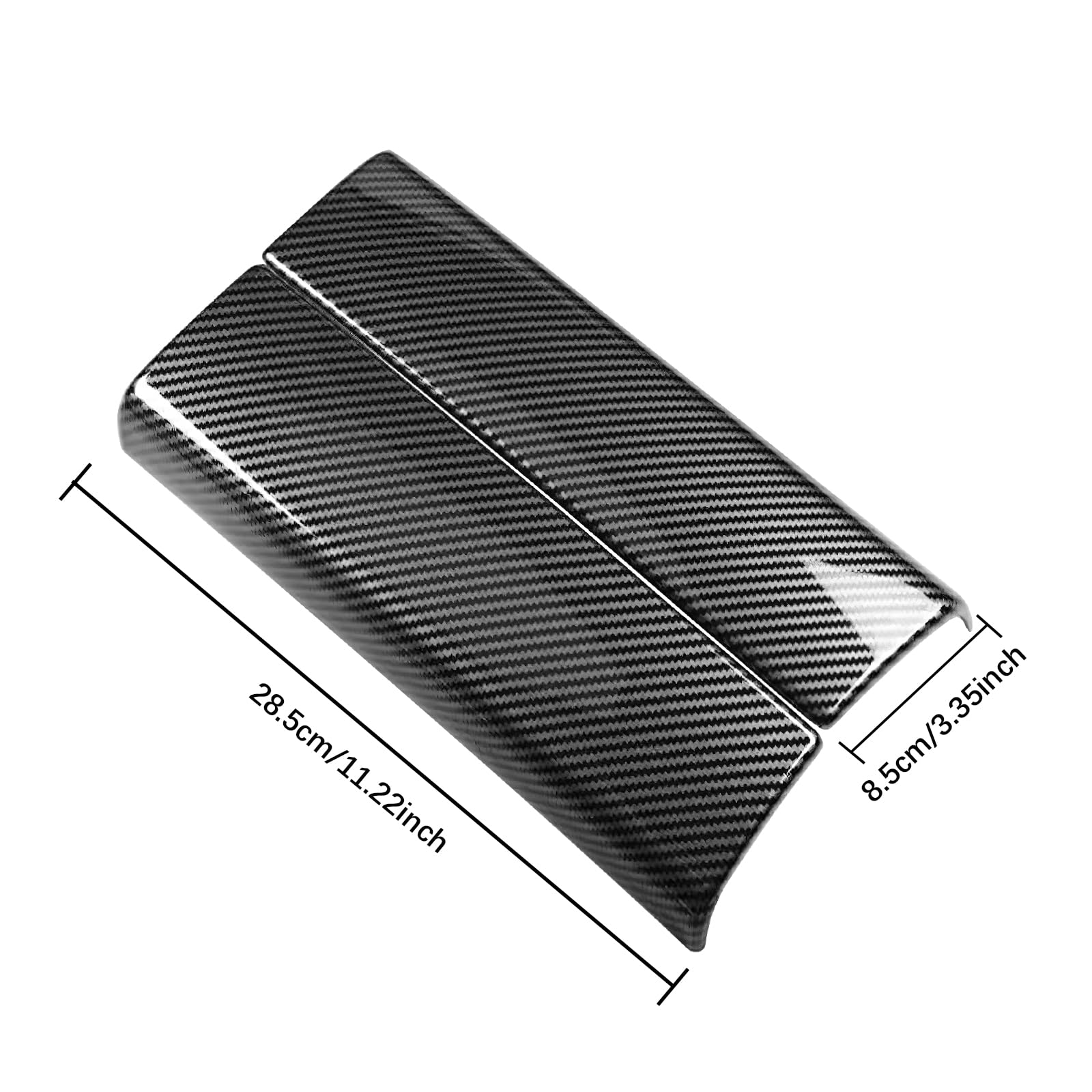 KUNGKIC Copertura per Poggiabraccio Centrale Console Protettore Adesivo per Interni per Mercedes-Benz Classe A, B, W177, W247, CLA, GLA, GLB, GLE, GLS, EQA, EQB, Accessori, ABS (Motivo in Fibra di