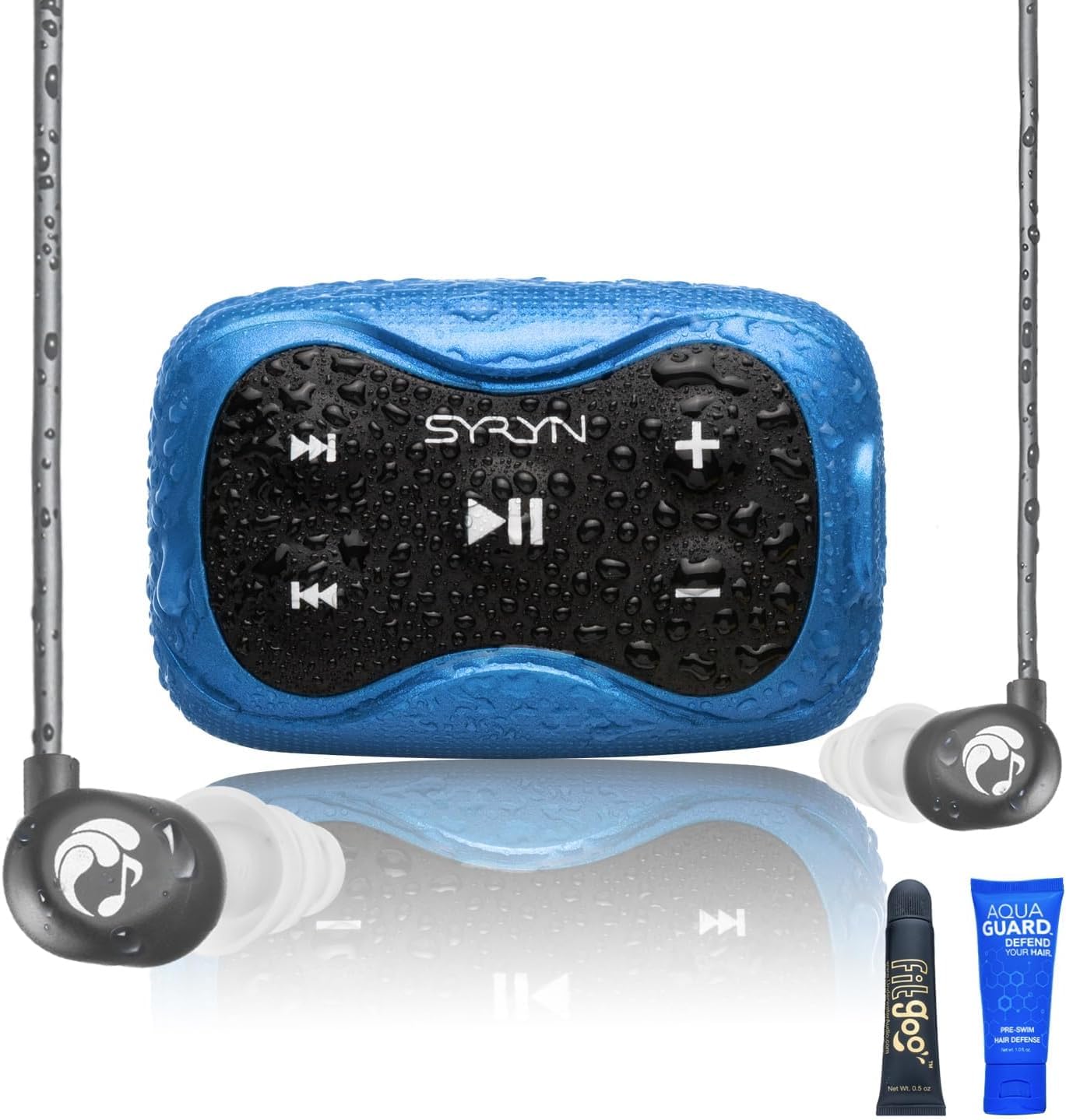 Swimbuds SYRYN 8 GB Waterproof Music Player (Compatible with iTunes Files) and Flip Headphones