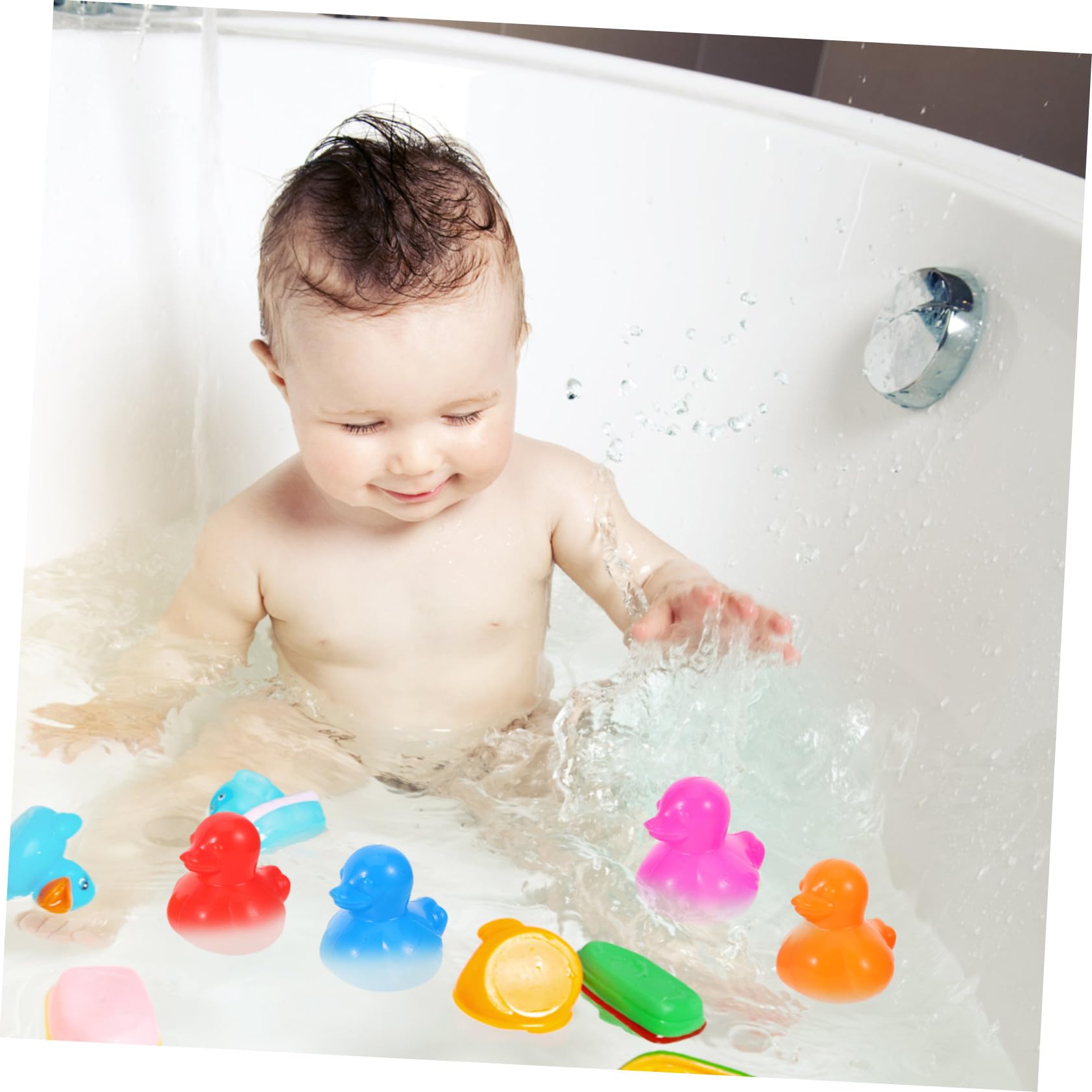 BESTonZON Flotantes de Juguete de Baño y Piscina para Bebés de Plástico Coloridas para Piscina Bañera Sala Playa Juguetes Pequeños para Pequeños