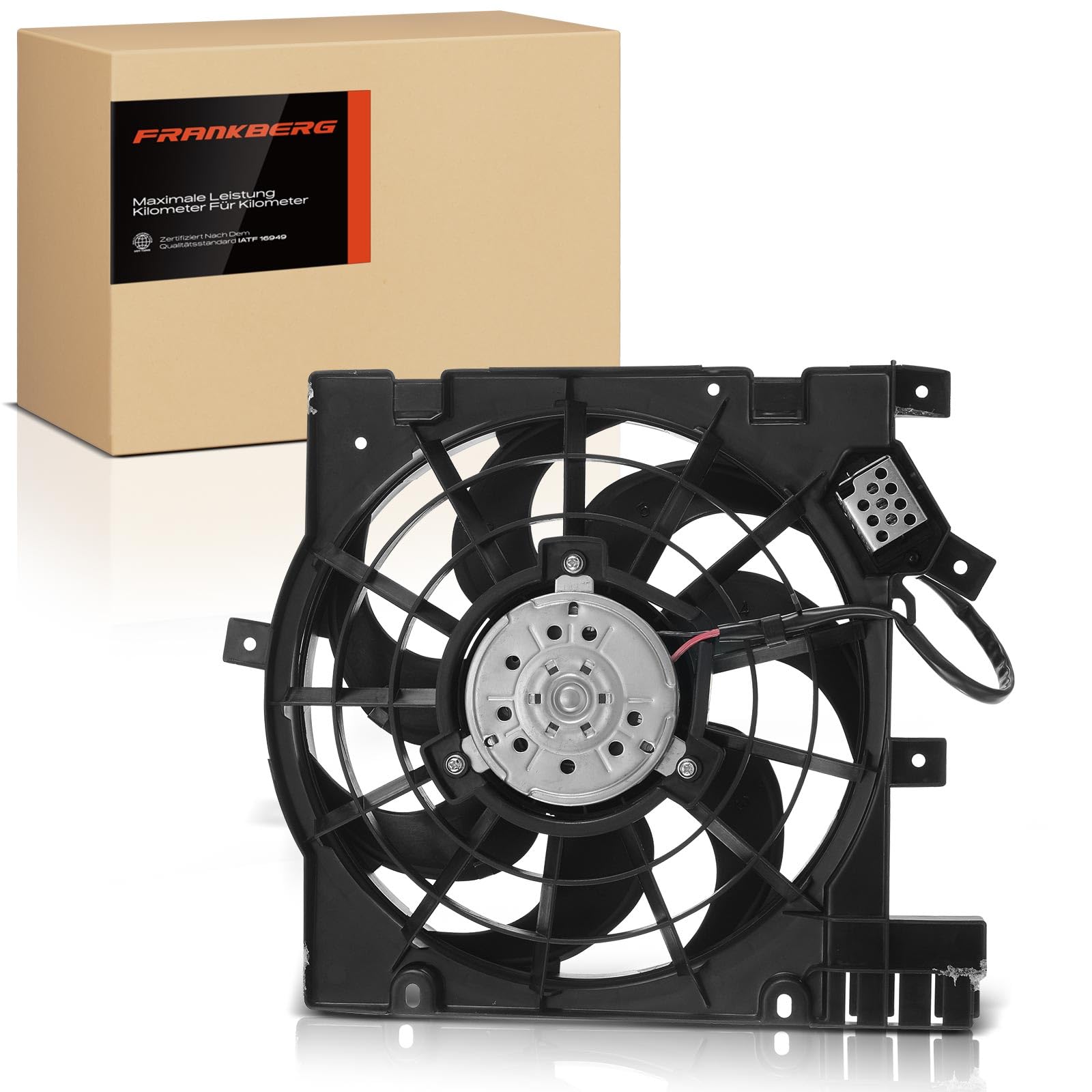 Frankberg Ventola di raffreddamento Ventola Radiatore ad acqua Compatibile con Astra H Caravan A04 1.7L B-Max JK 1.4L Astra H Caravan A04 1.9L Astra H Berlina A04 1.7L Astra H A04 1.7L 1314559