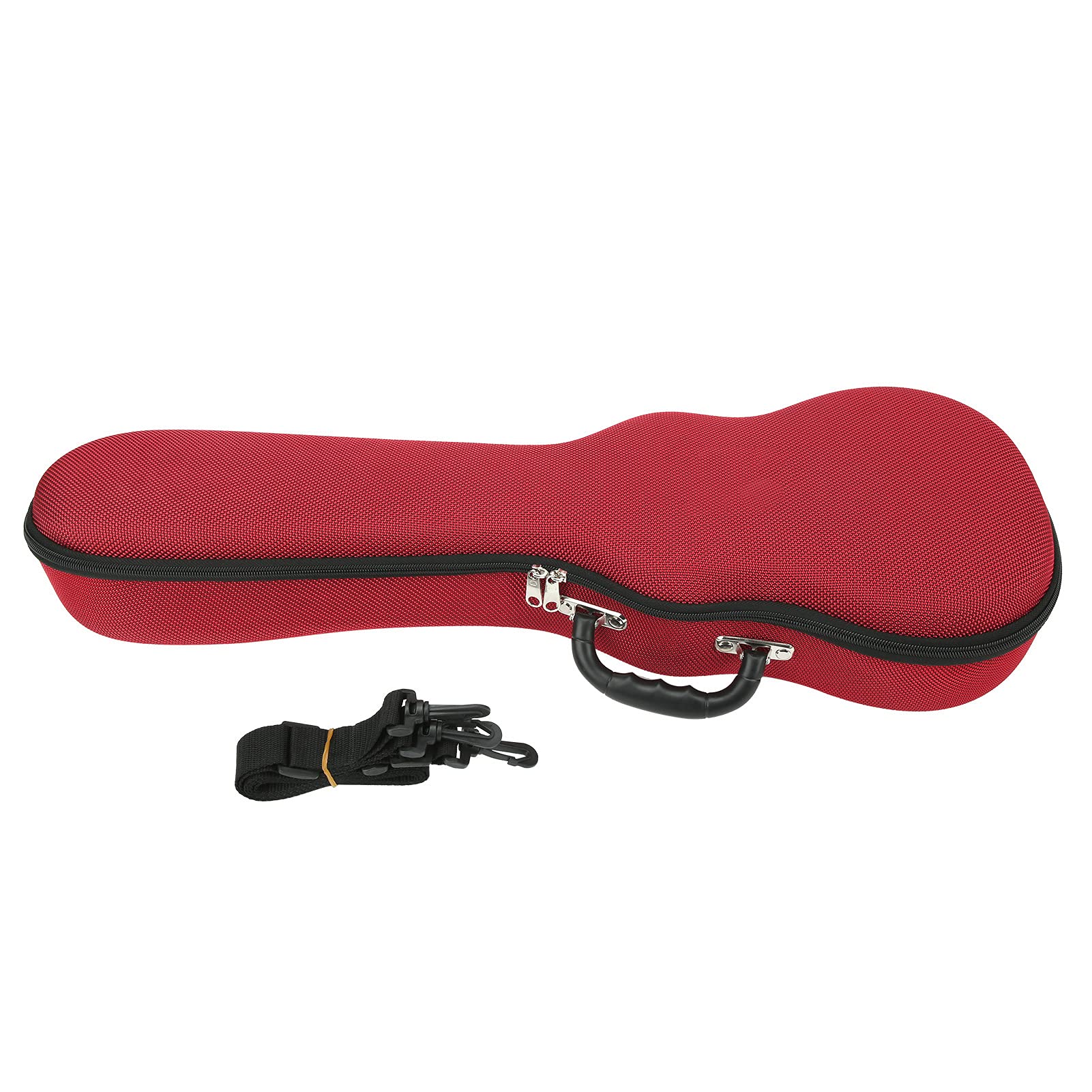Custodia Impermeabile per Ukulele Rinforzata da 23/24 Pollici con Manici Rinforzati per un Facile Trasporto (Rosso da 23/24 pollici)